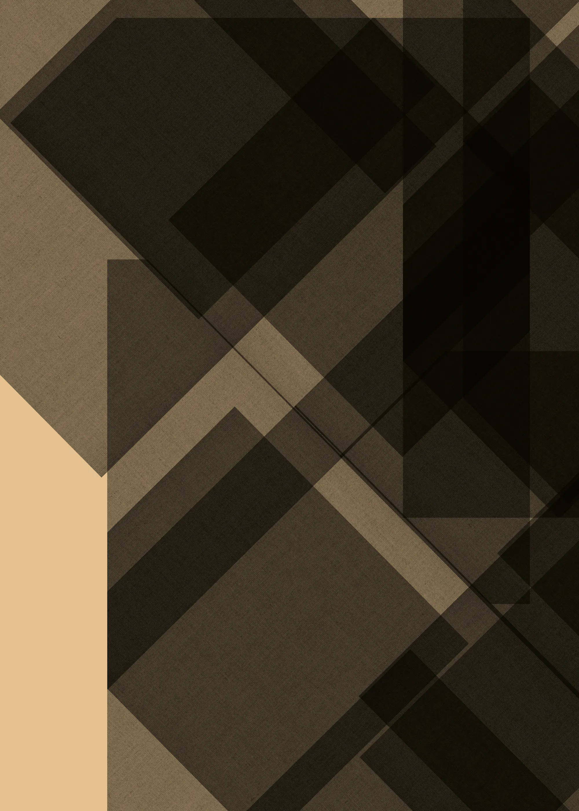 Brown Geometric Shadows Poster 0