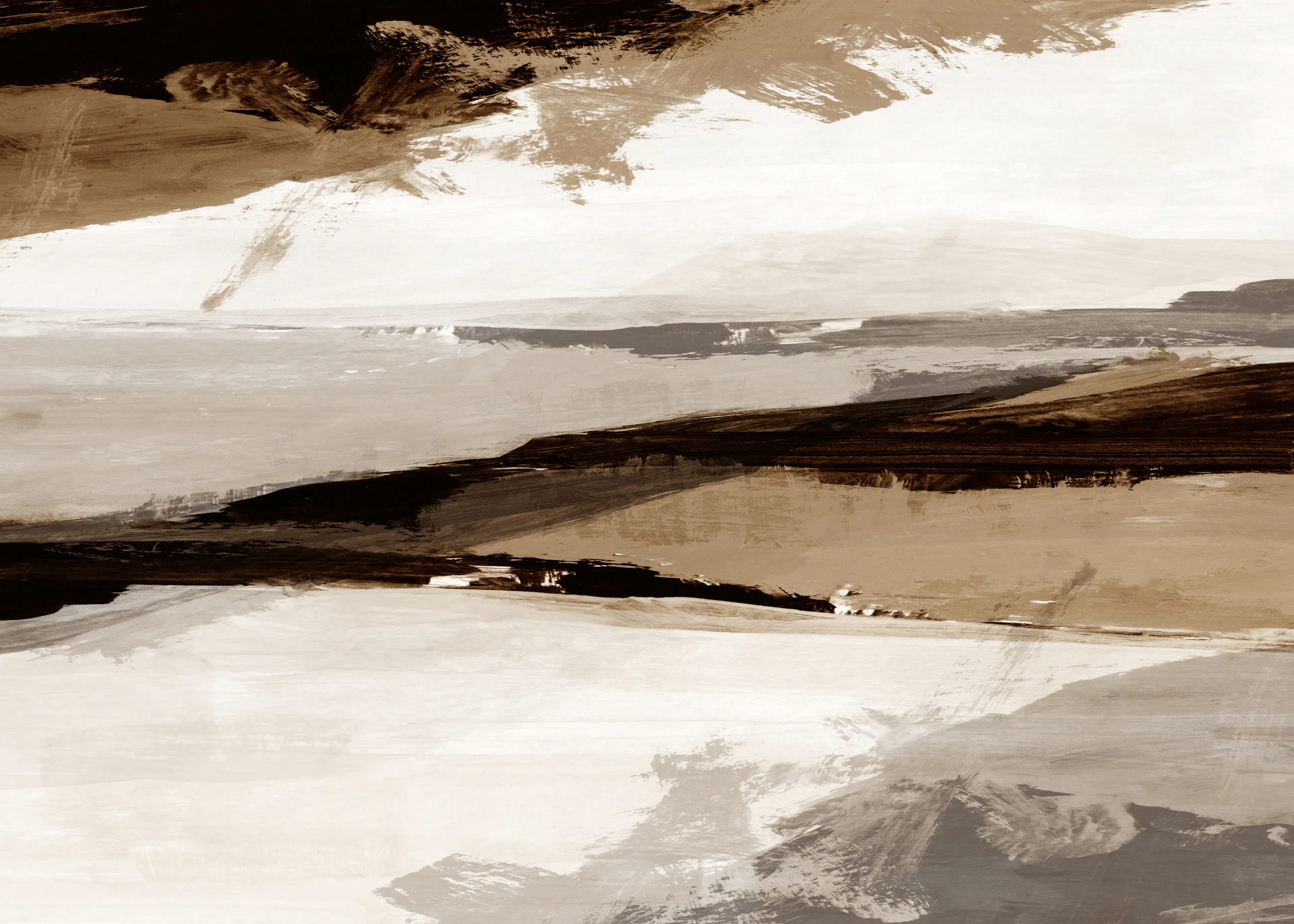 Sepia Desert Horizon Poster 0