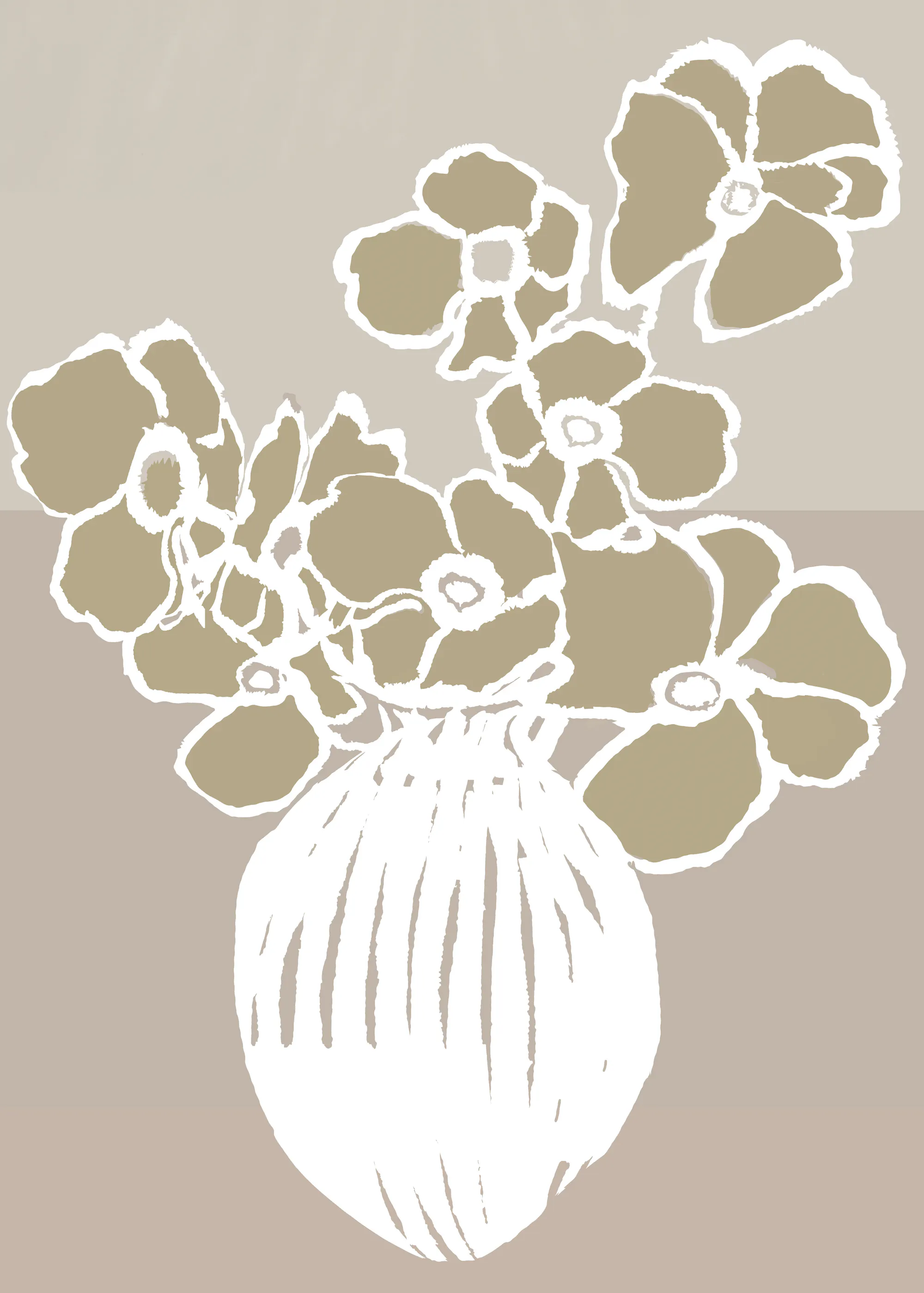 Elegant Floral Vase Poster 0