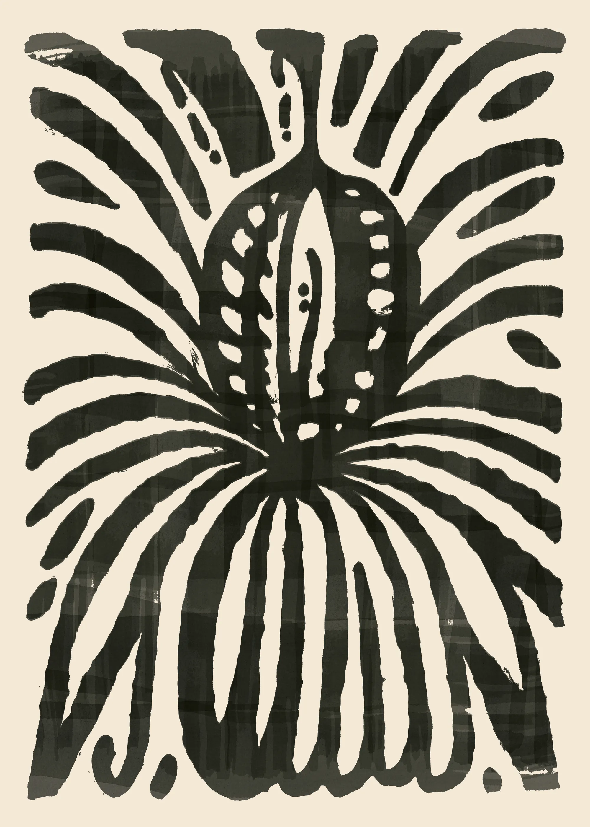 Black Abstract Bloom Poster 0