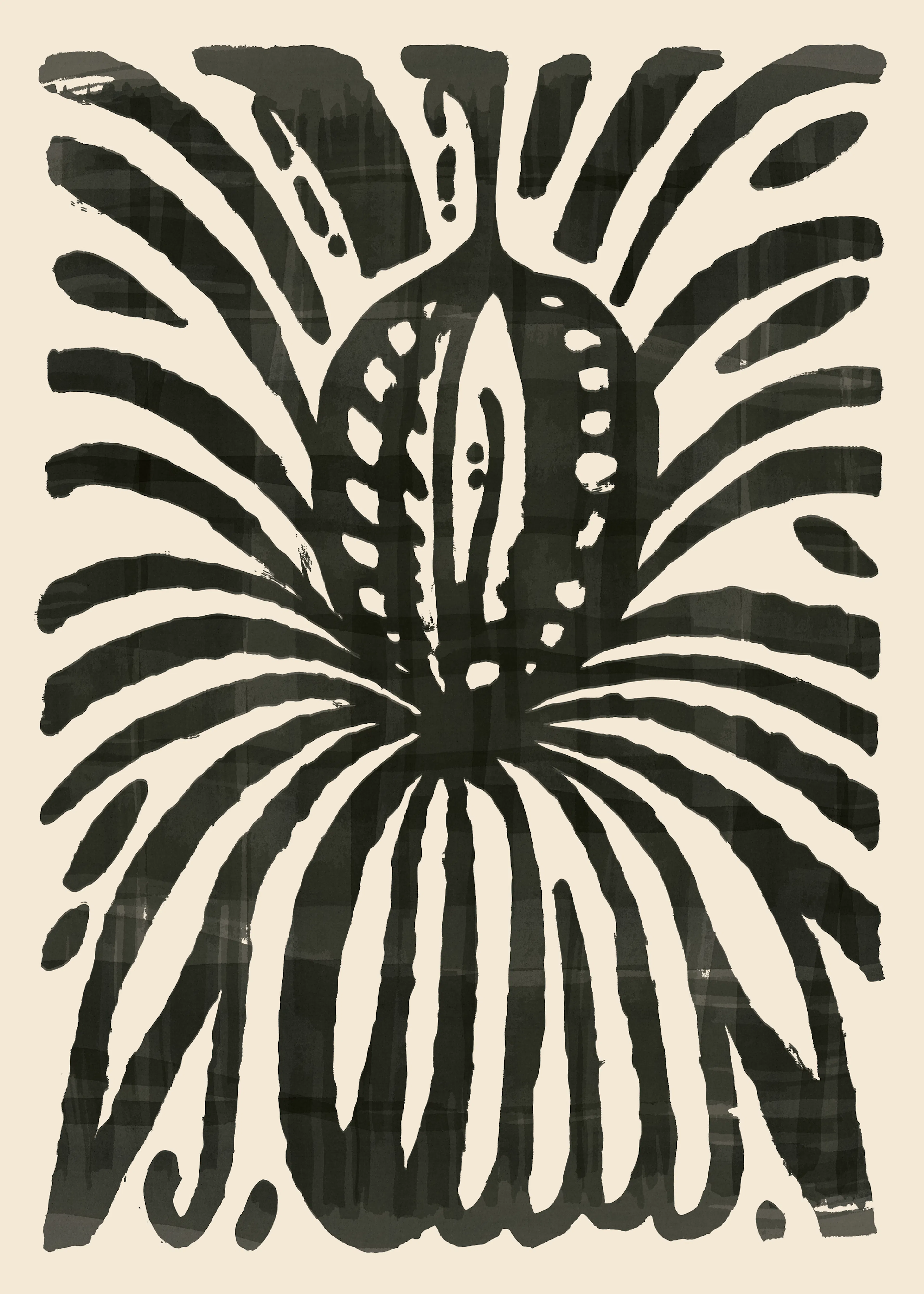 Black Abstract Bloom Poster 0