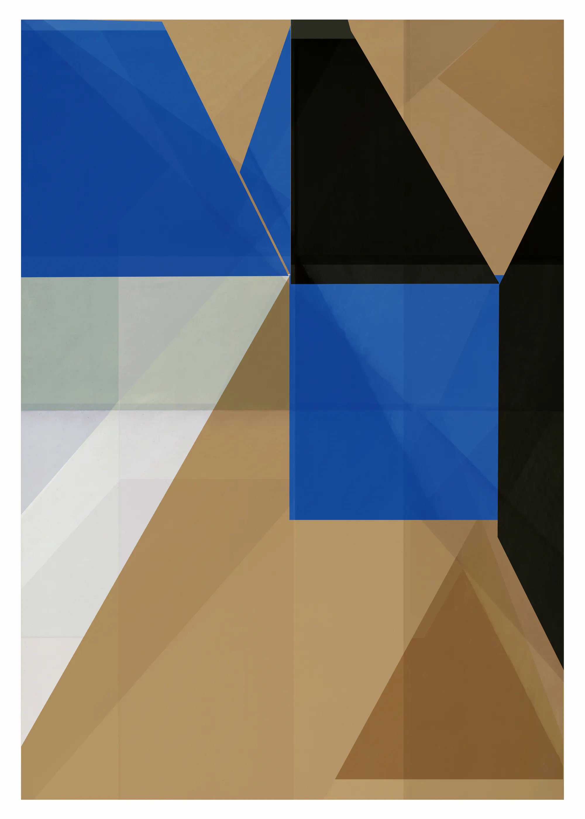 Cobalt Geometric Harmony Poster 0