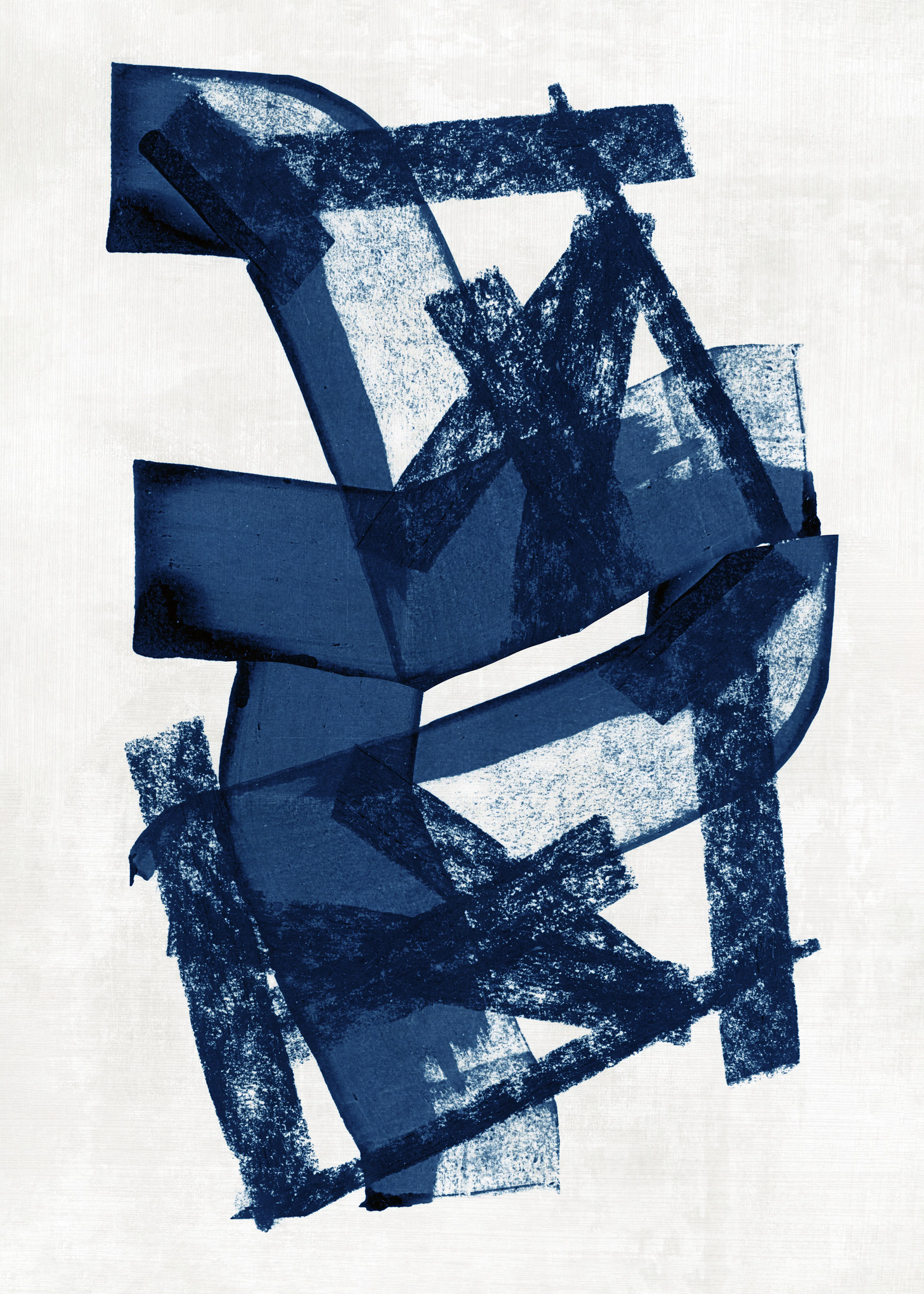 Formas Abstractas Azules Póster 0