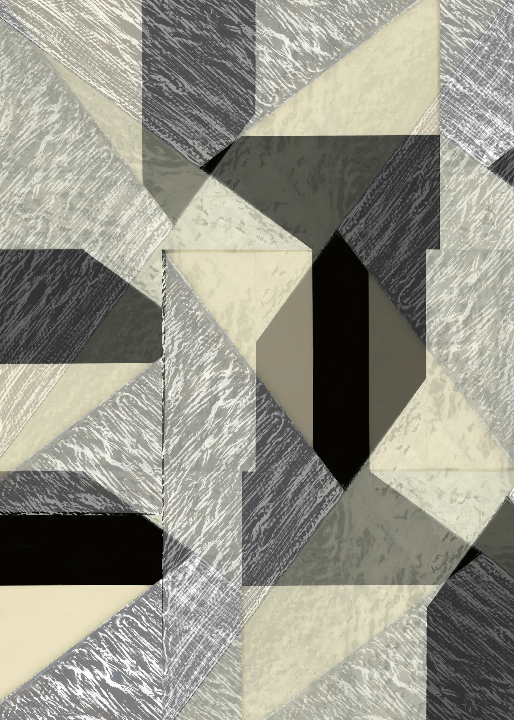 Gray Geometric Shadows Poster 0