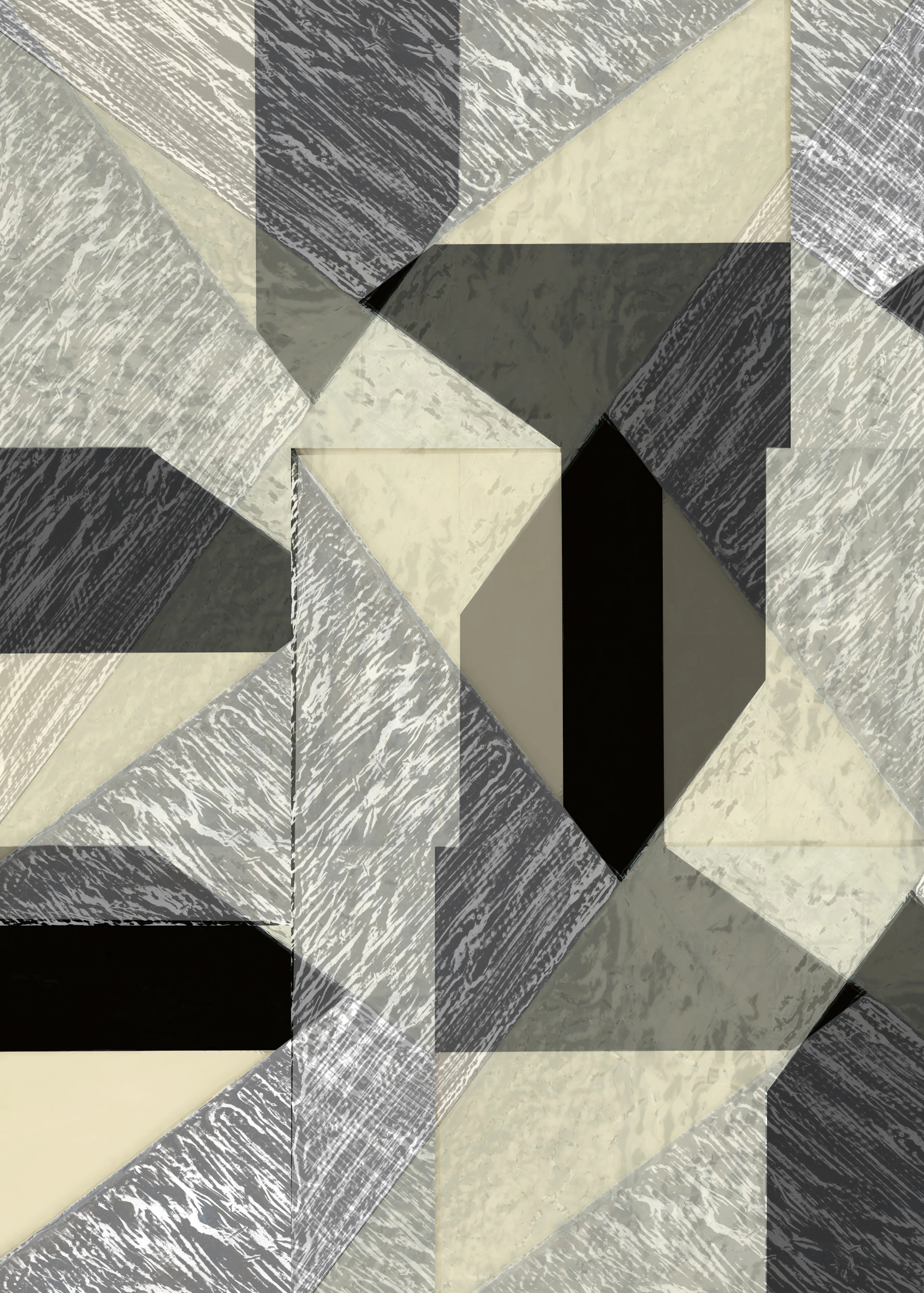 Gray Geometric Shadows Poster 0