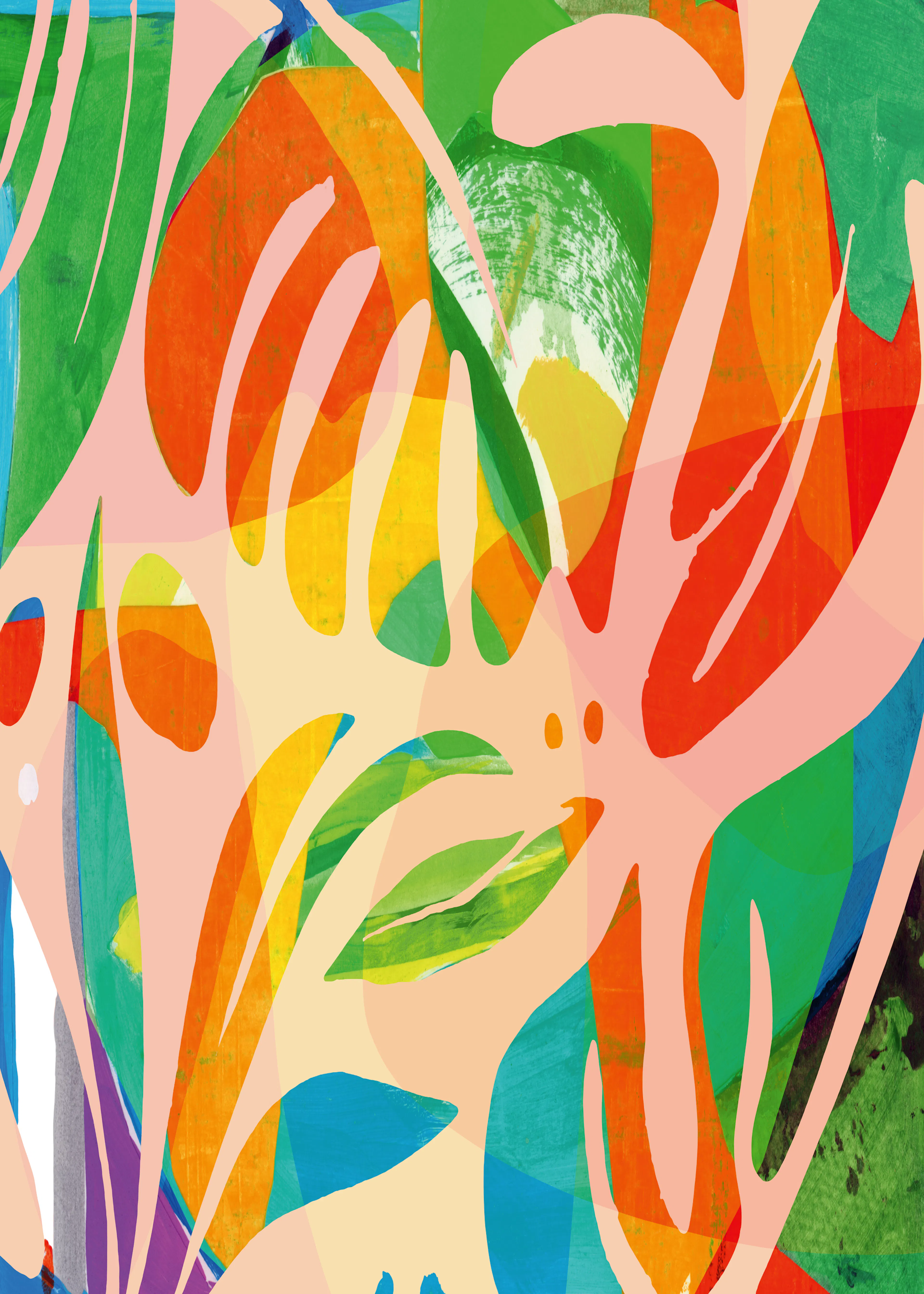 Peach Tropical Vibes Poster 0