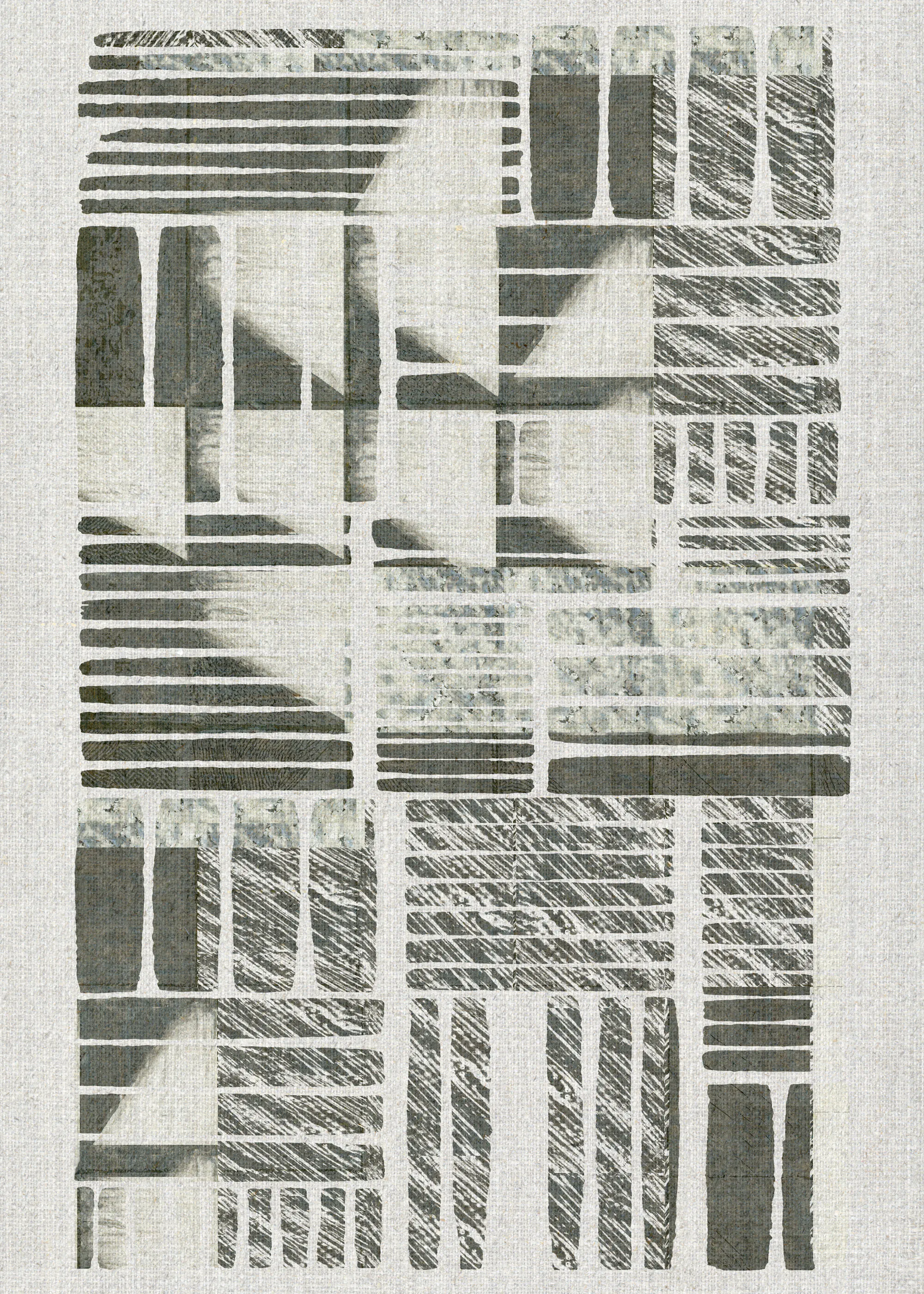 Grille Abstraite Grise Poster 0