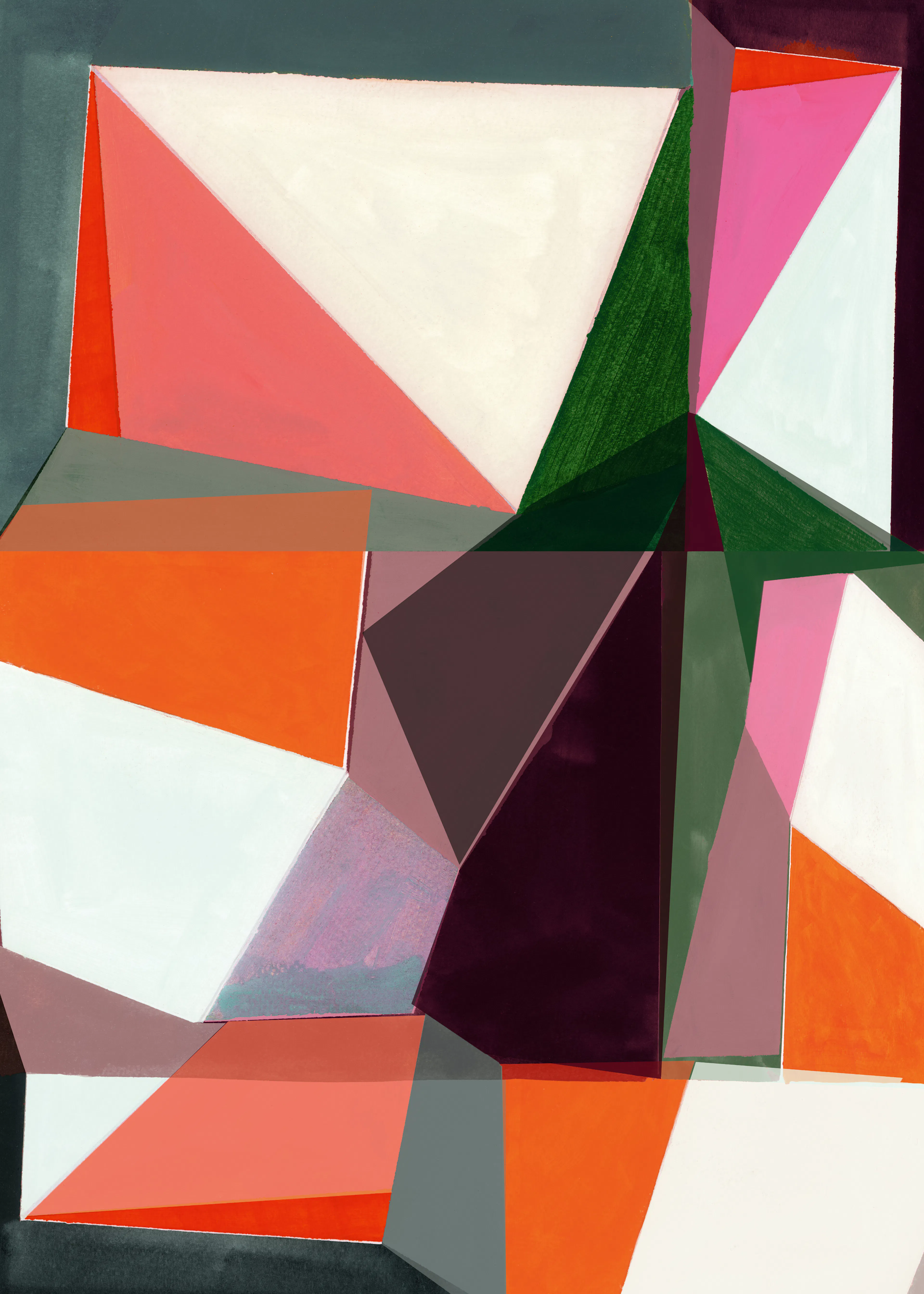 Orange Geometric Harmony Poster 0