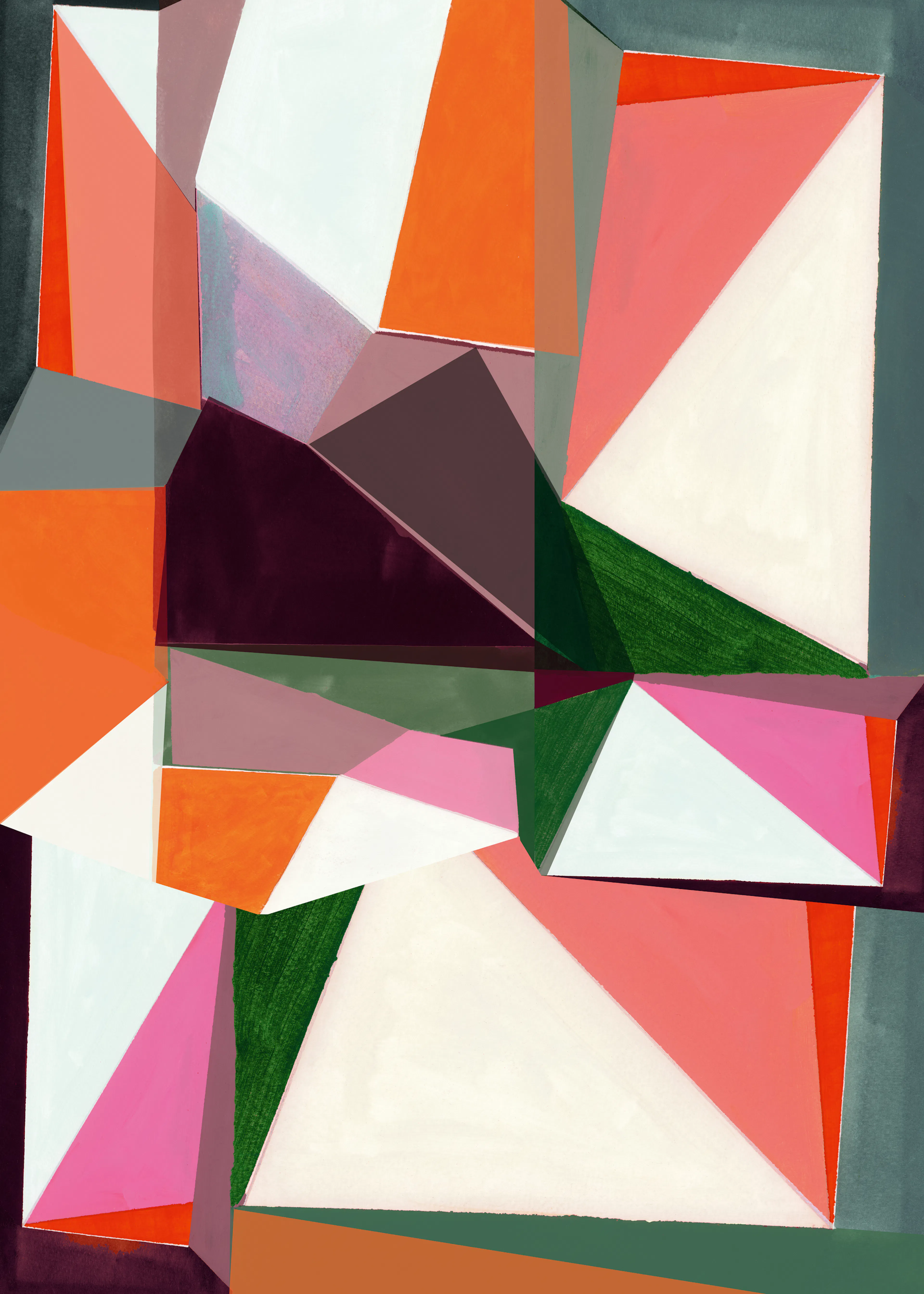 Orange Geometric Harmony Poster 0