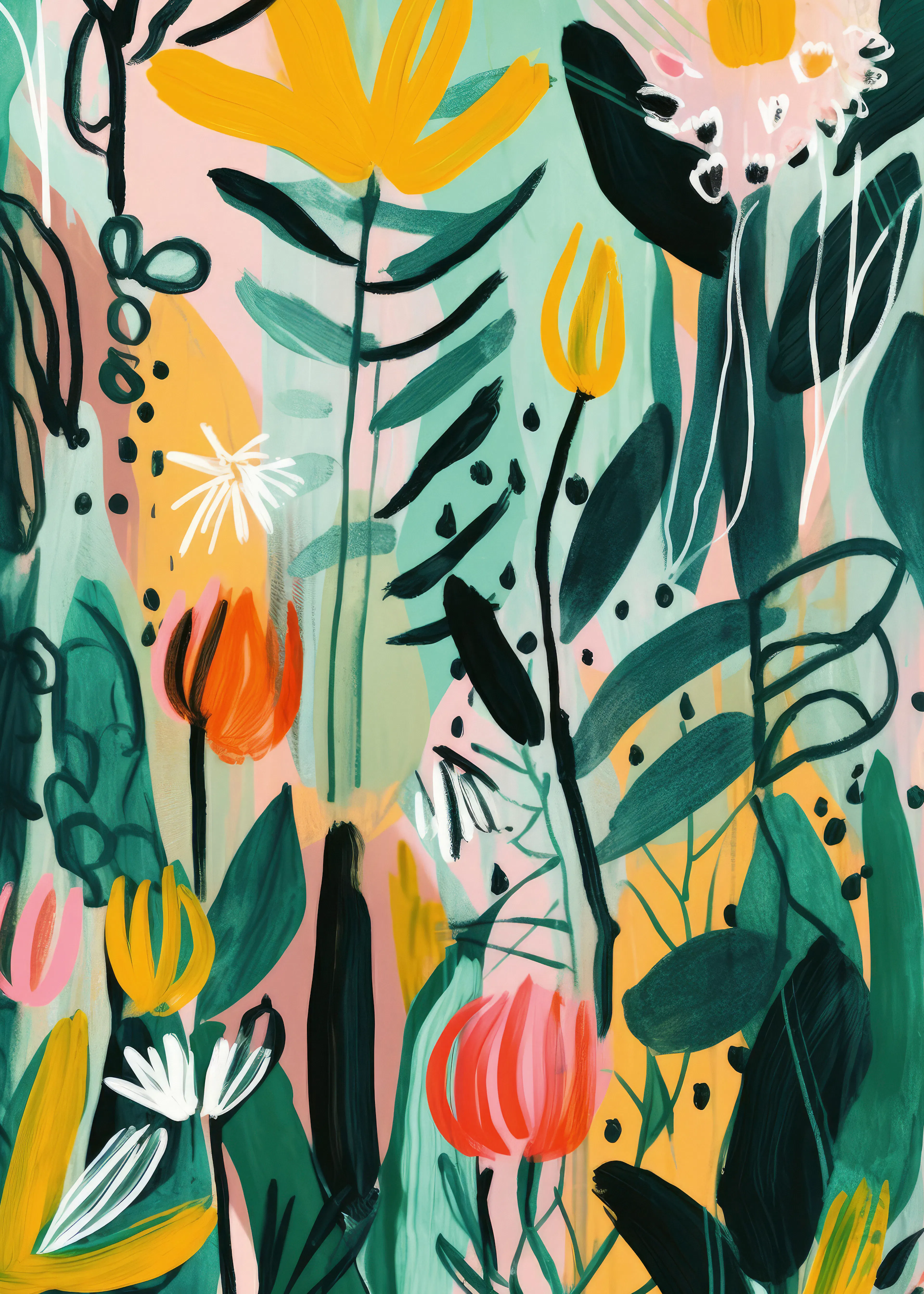 Green Vibrant Garden Poster 0