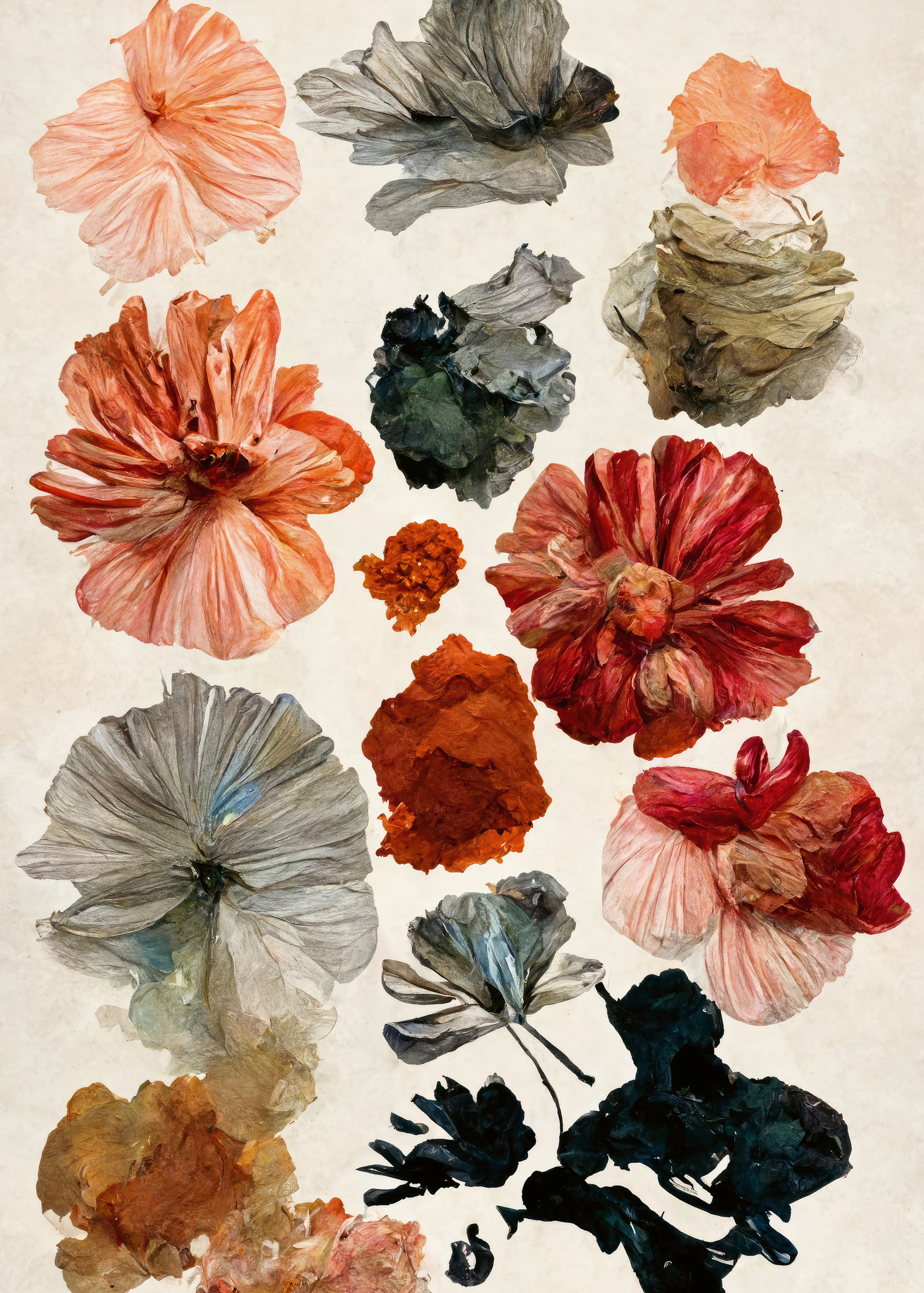 Melocotón Vintage Floral Póster 0