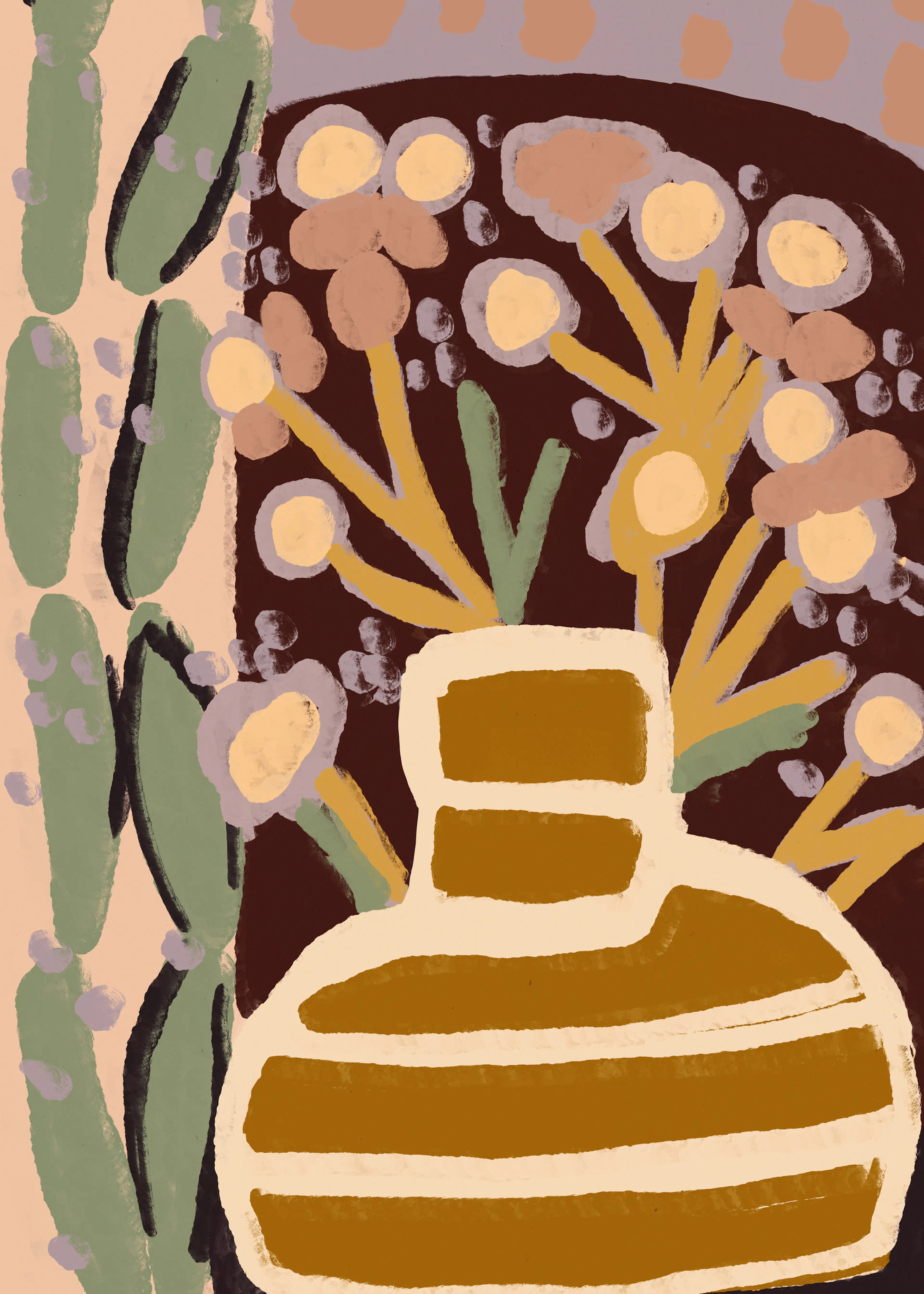 Floral Terroso Póster 0