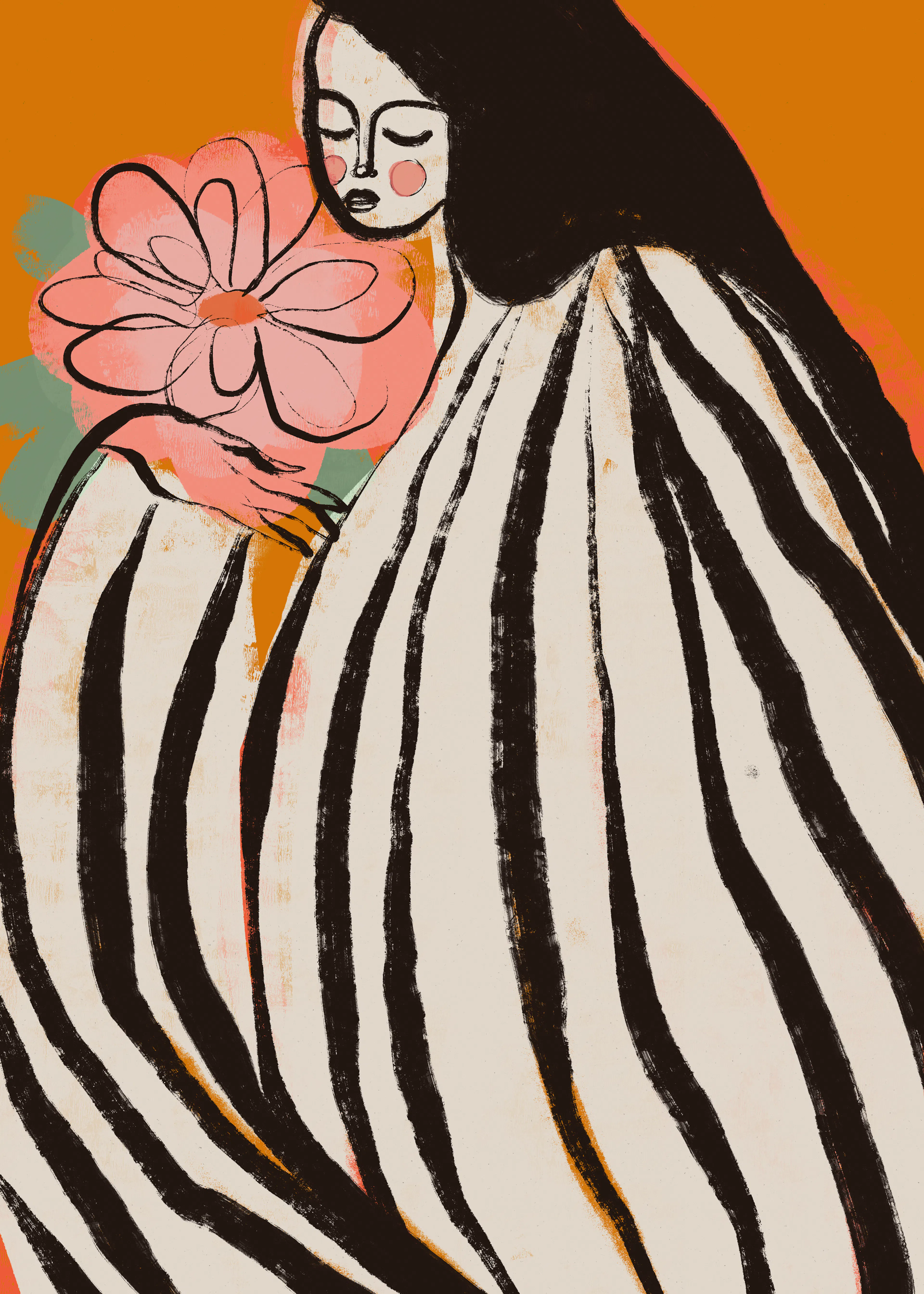 Abrazo Floral Póster 0
