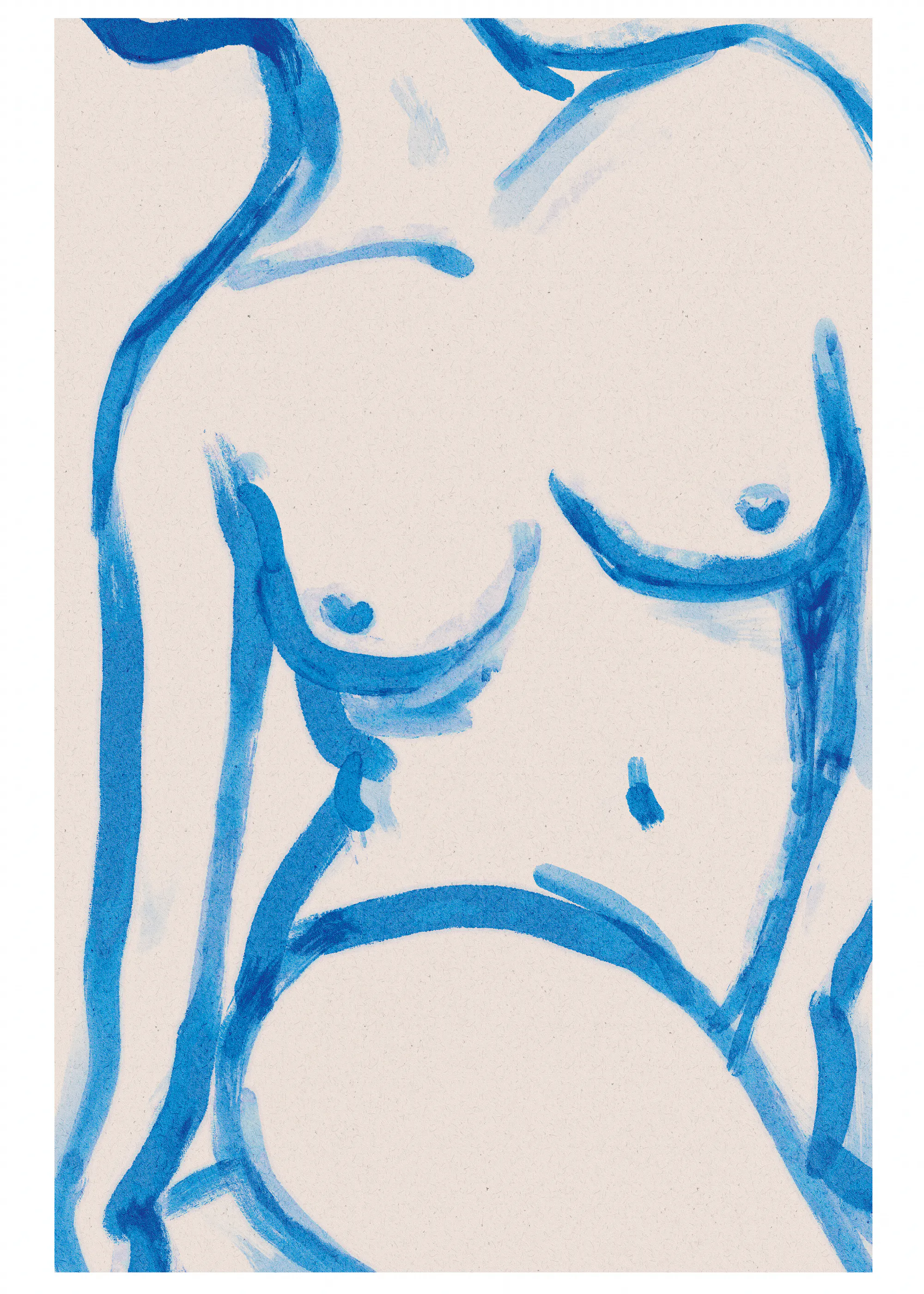 Blaues Body Art Poster 0