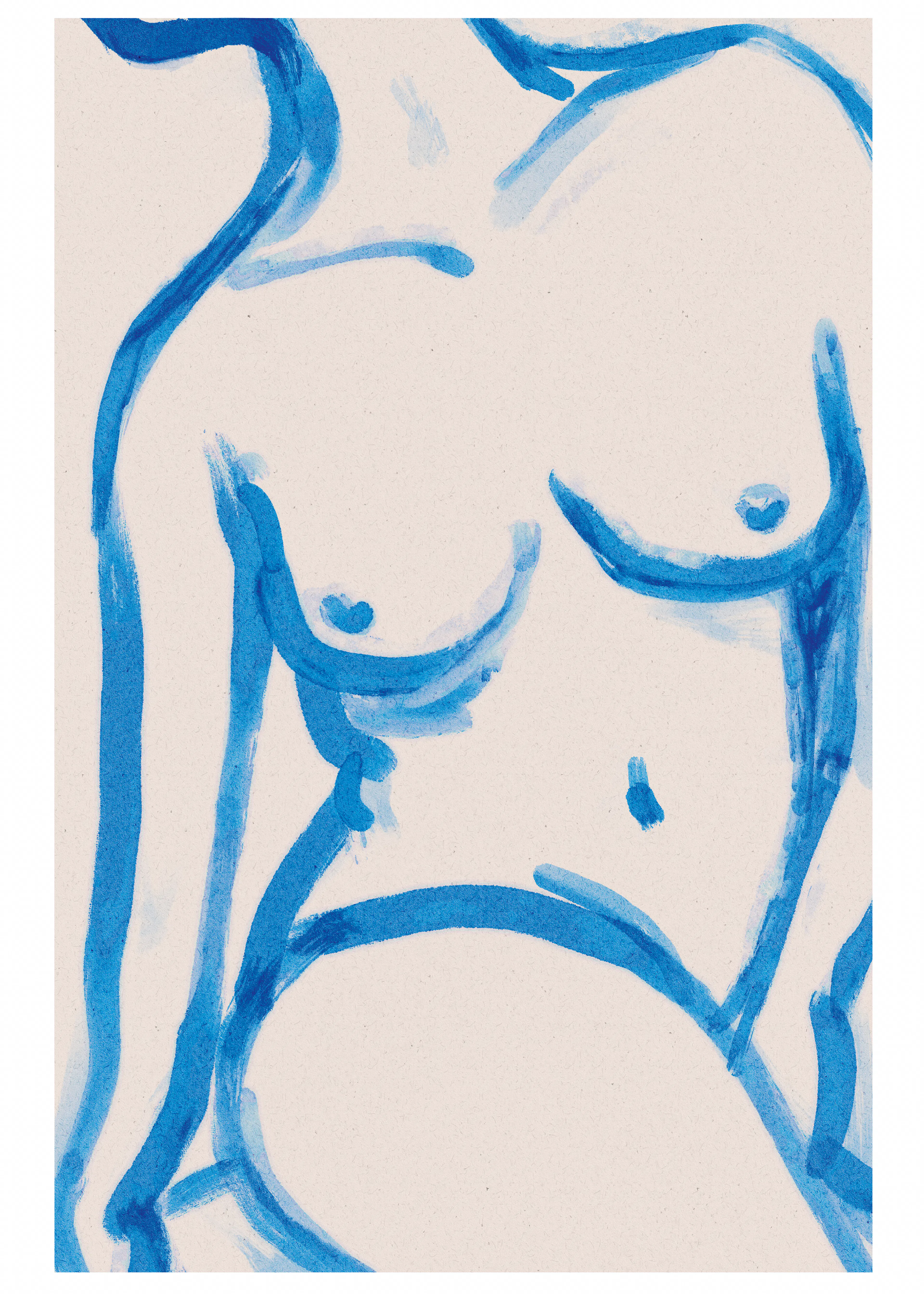 Arte Corporal Azul Póster 0