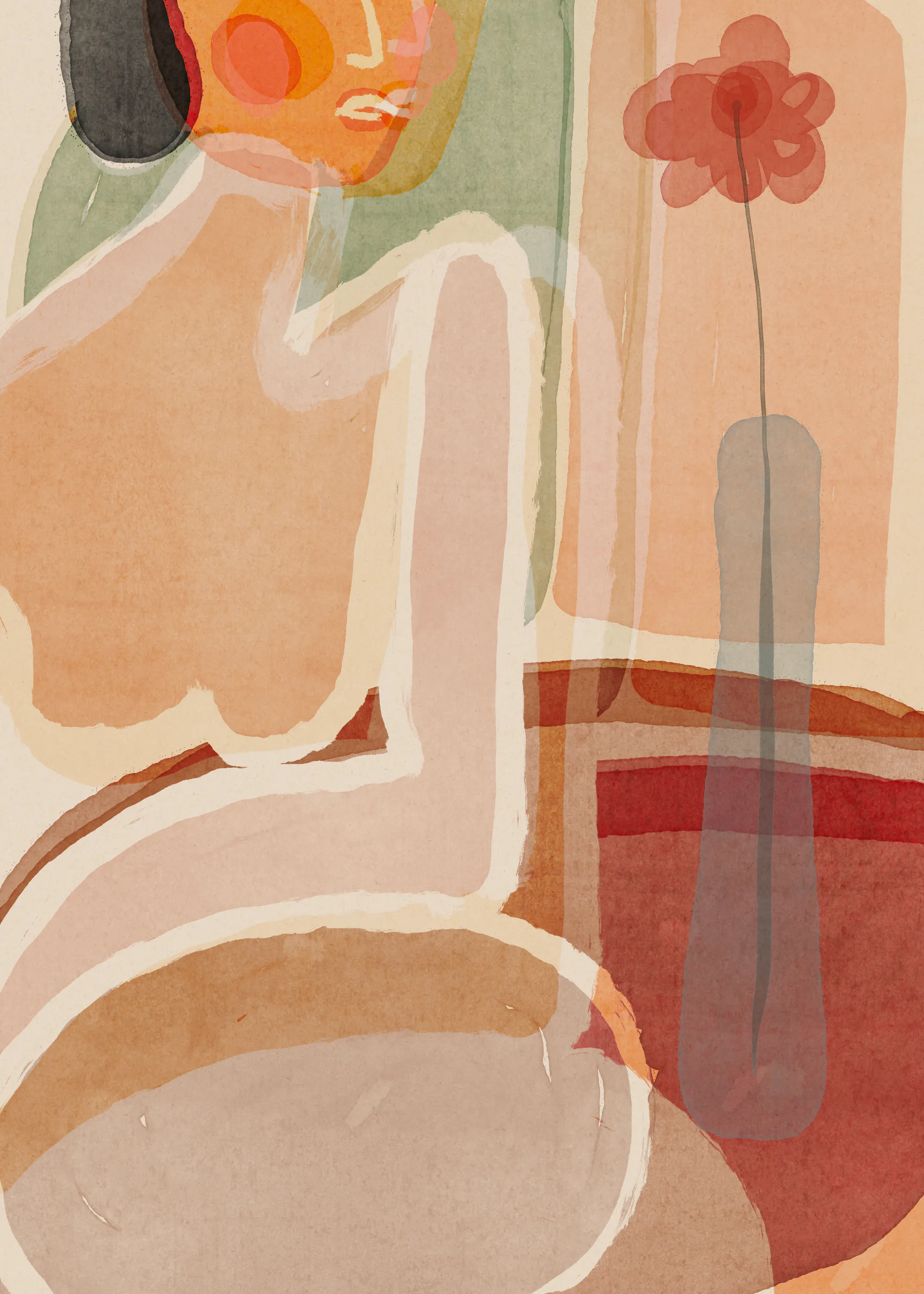 Aards Abstract Sereniteit Poster 0