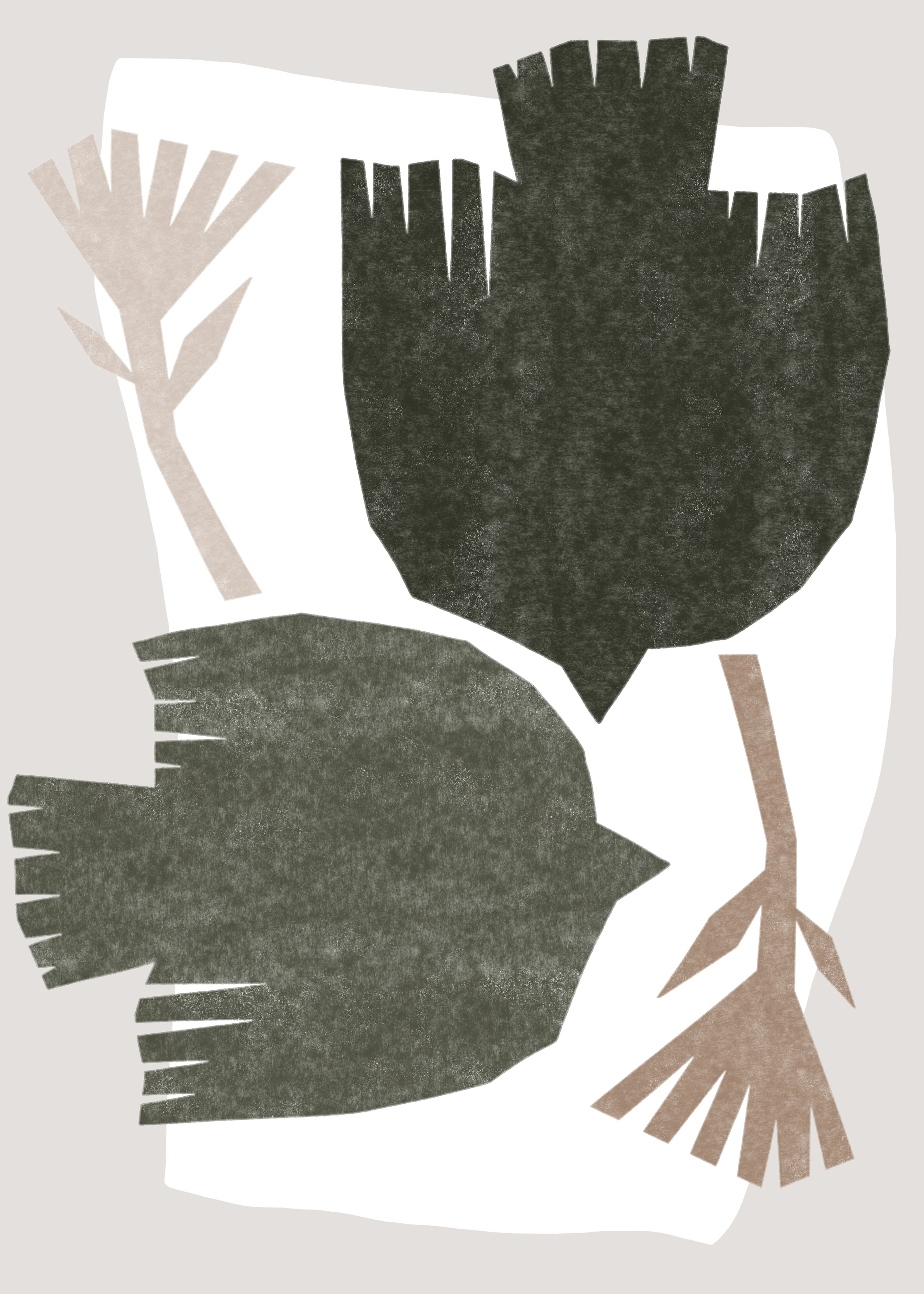 Gray Abstract Nature Poster 0