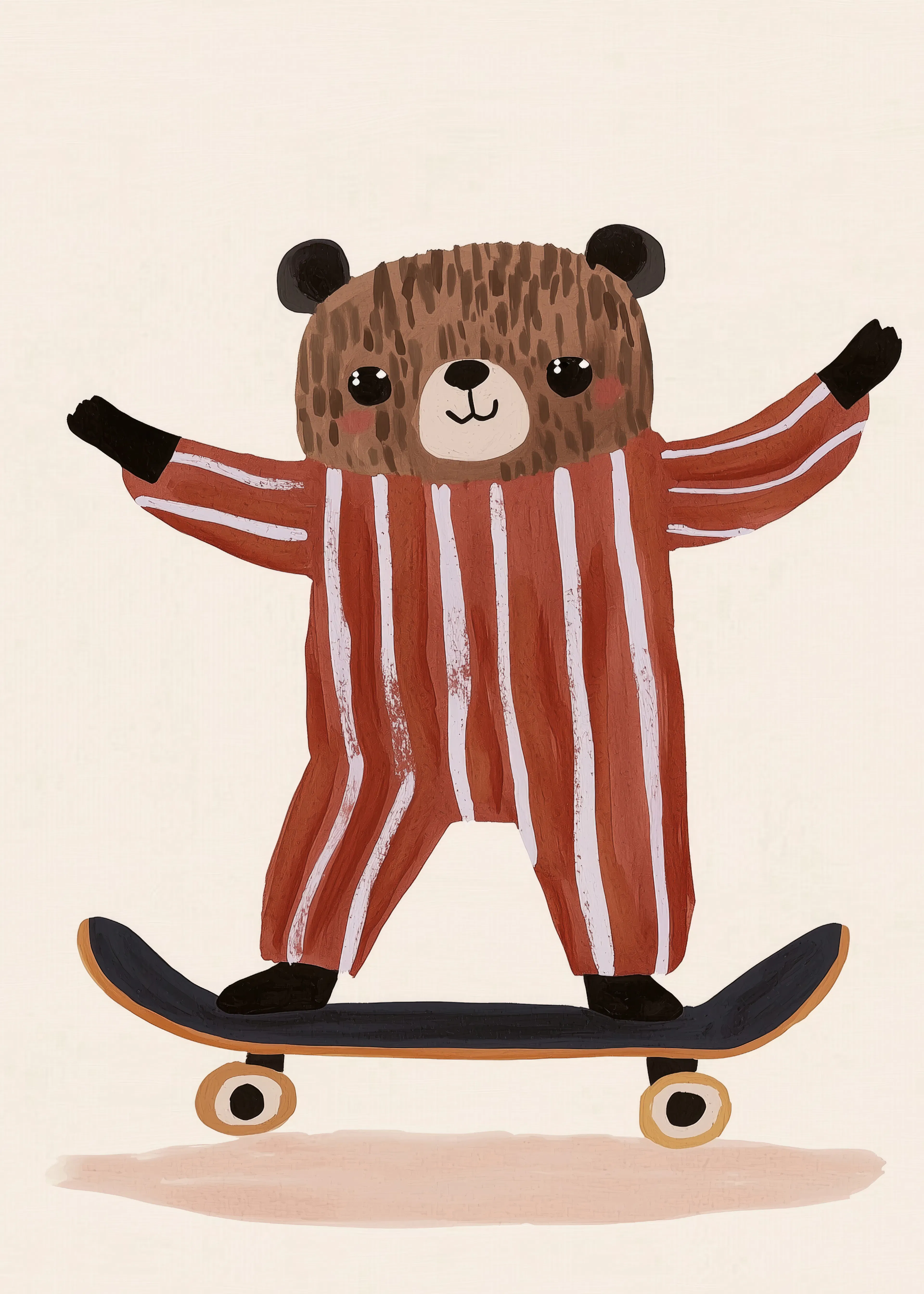 Skateboarding Bear Poster 0