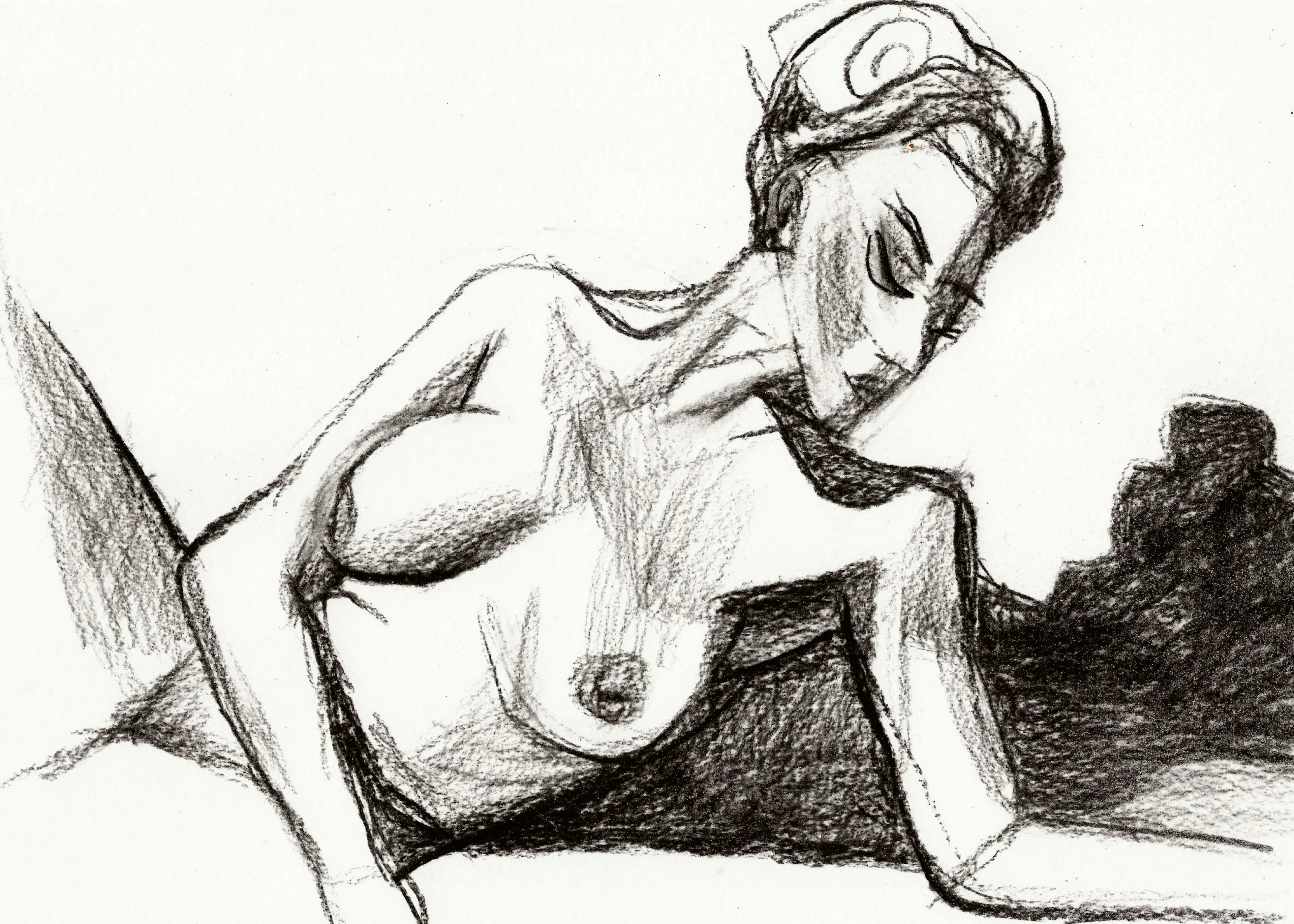 Boceto Elegante Negro Póster 0