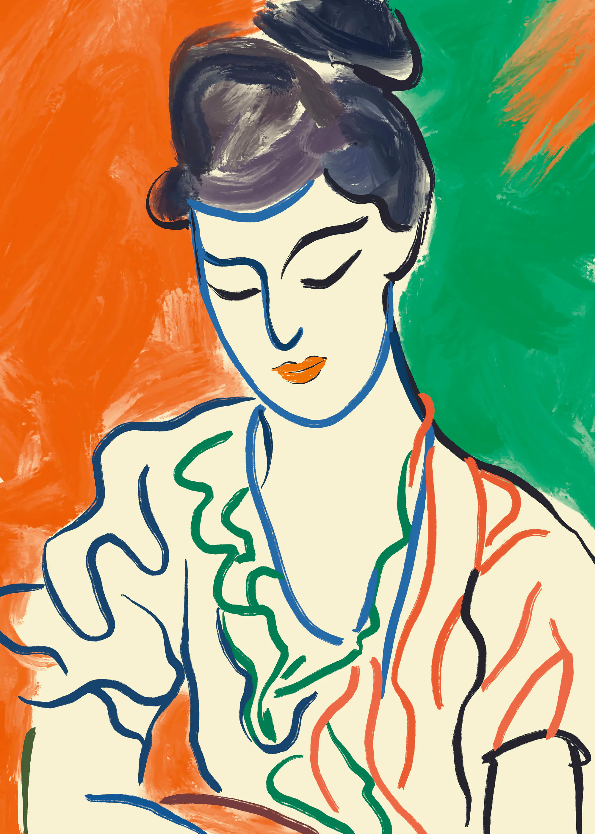 Orange Vibrant Elegance Poster 0