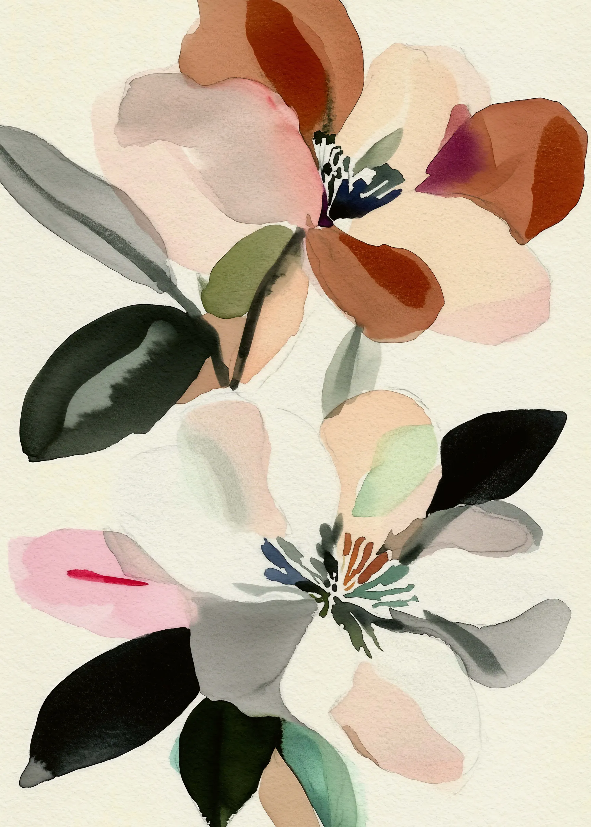 Coral Blossom Elegance Poster 0