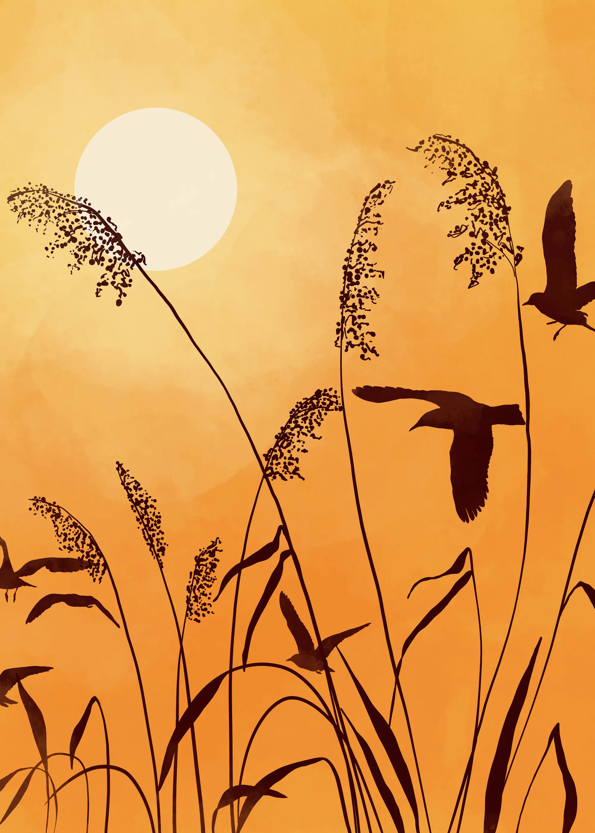 Amber Sunset Flight Poster 0