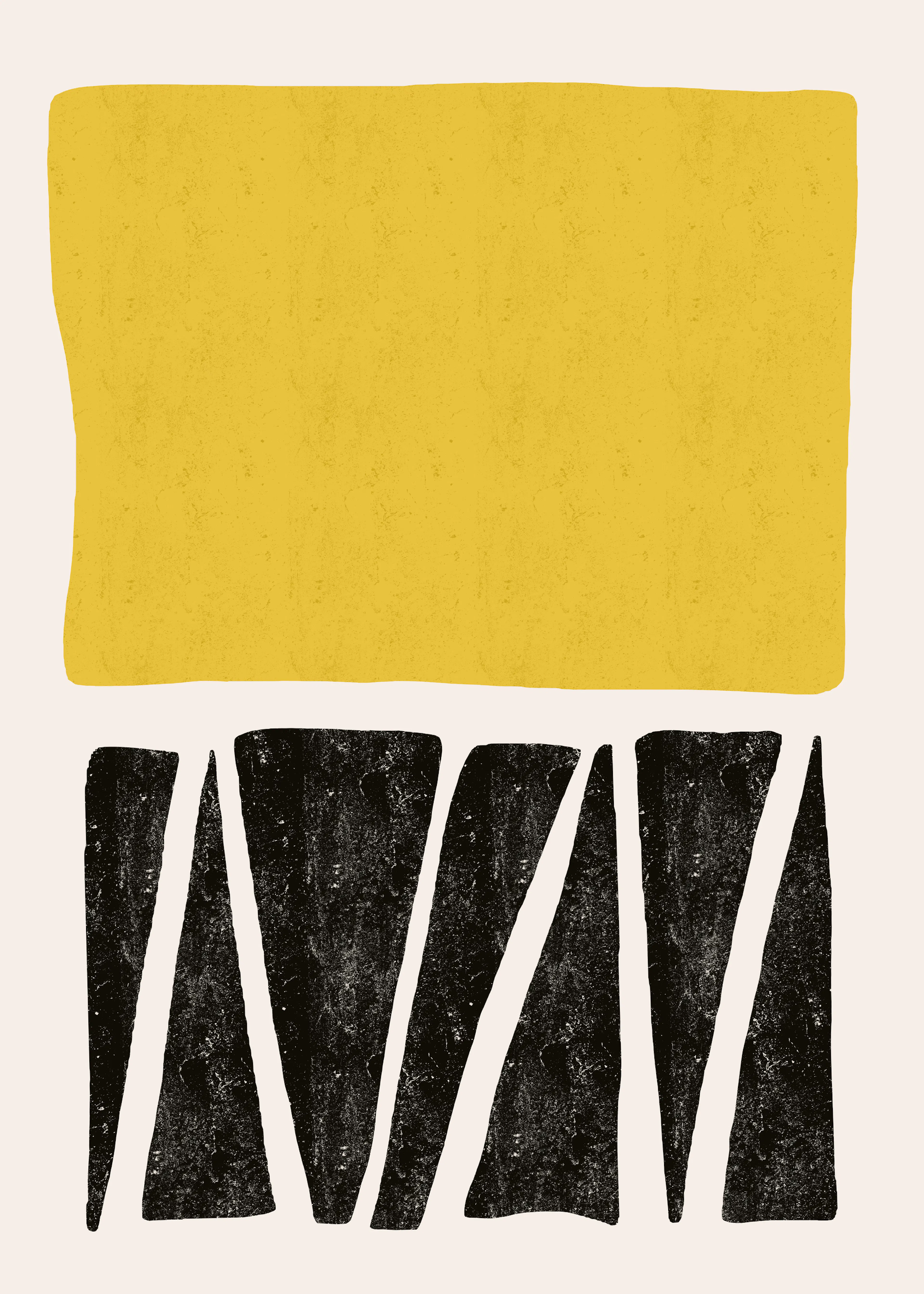 Mustard Abstract Harmony Poster 0