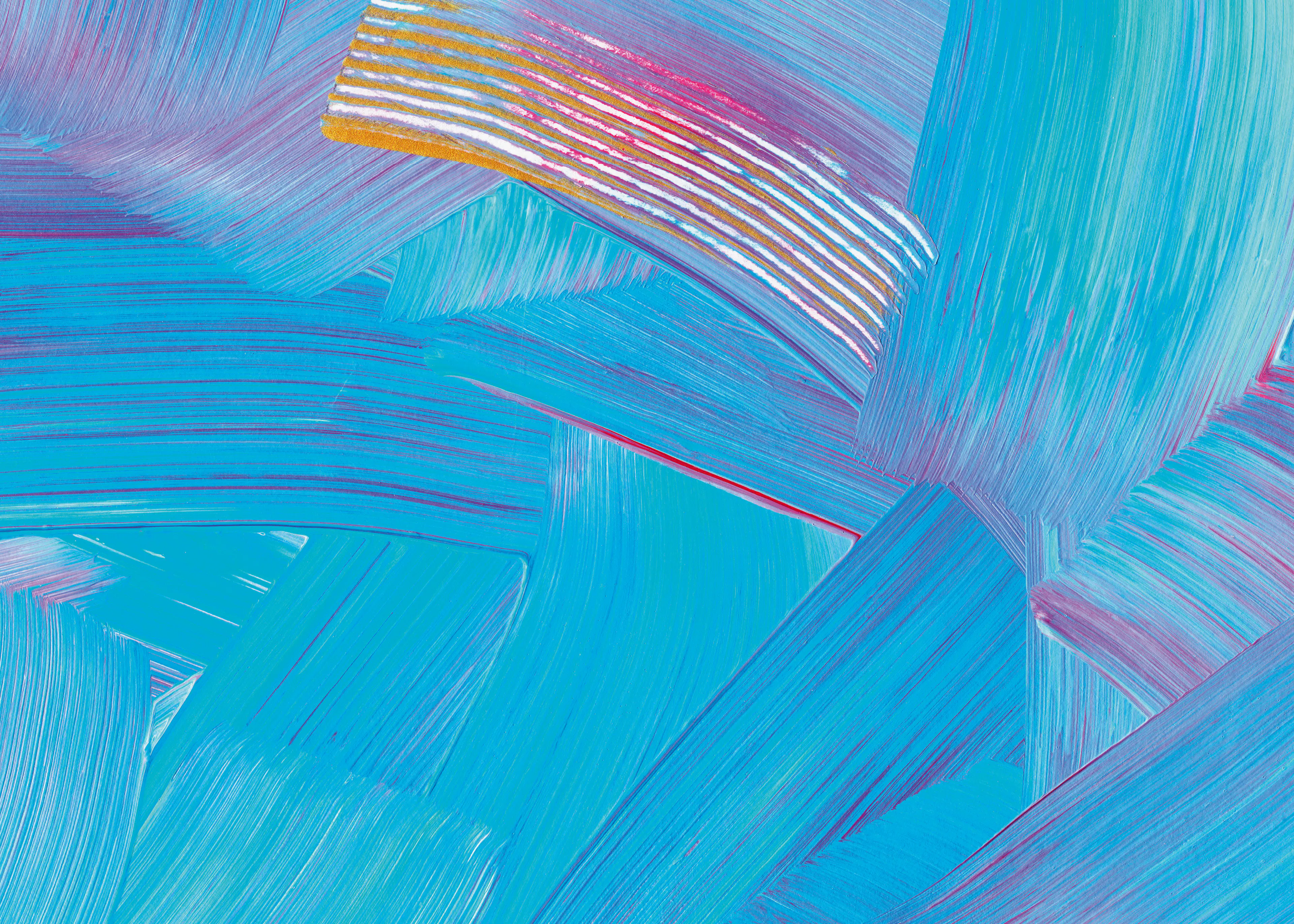 Blue Brushstrokes Poster 0
