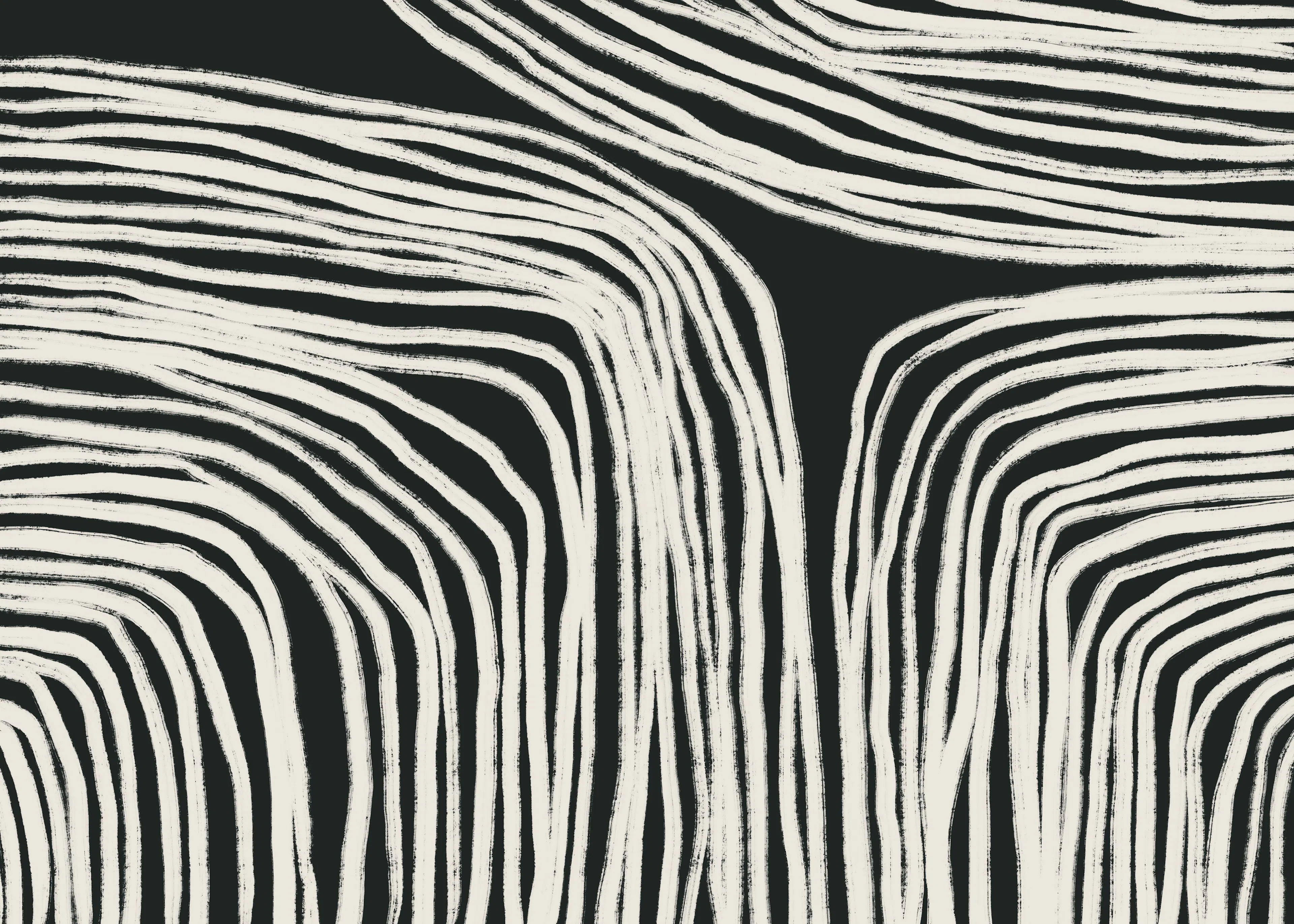 Charcoal Abstract Lines Poster 0