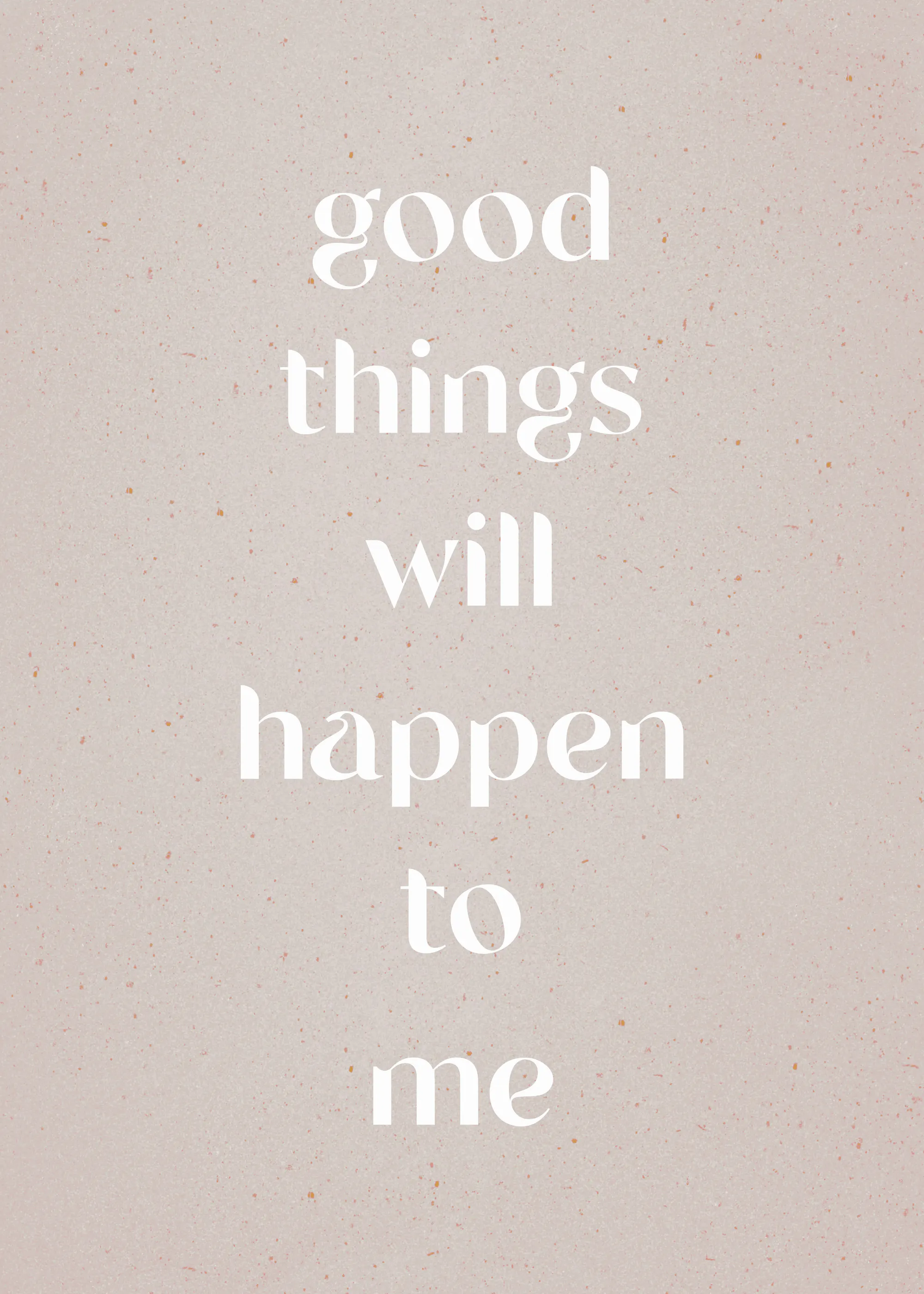 Beige Positiva Affirmationer Poster 0