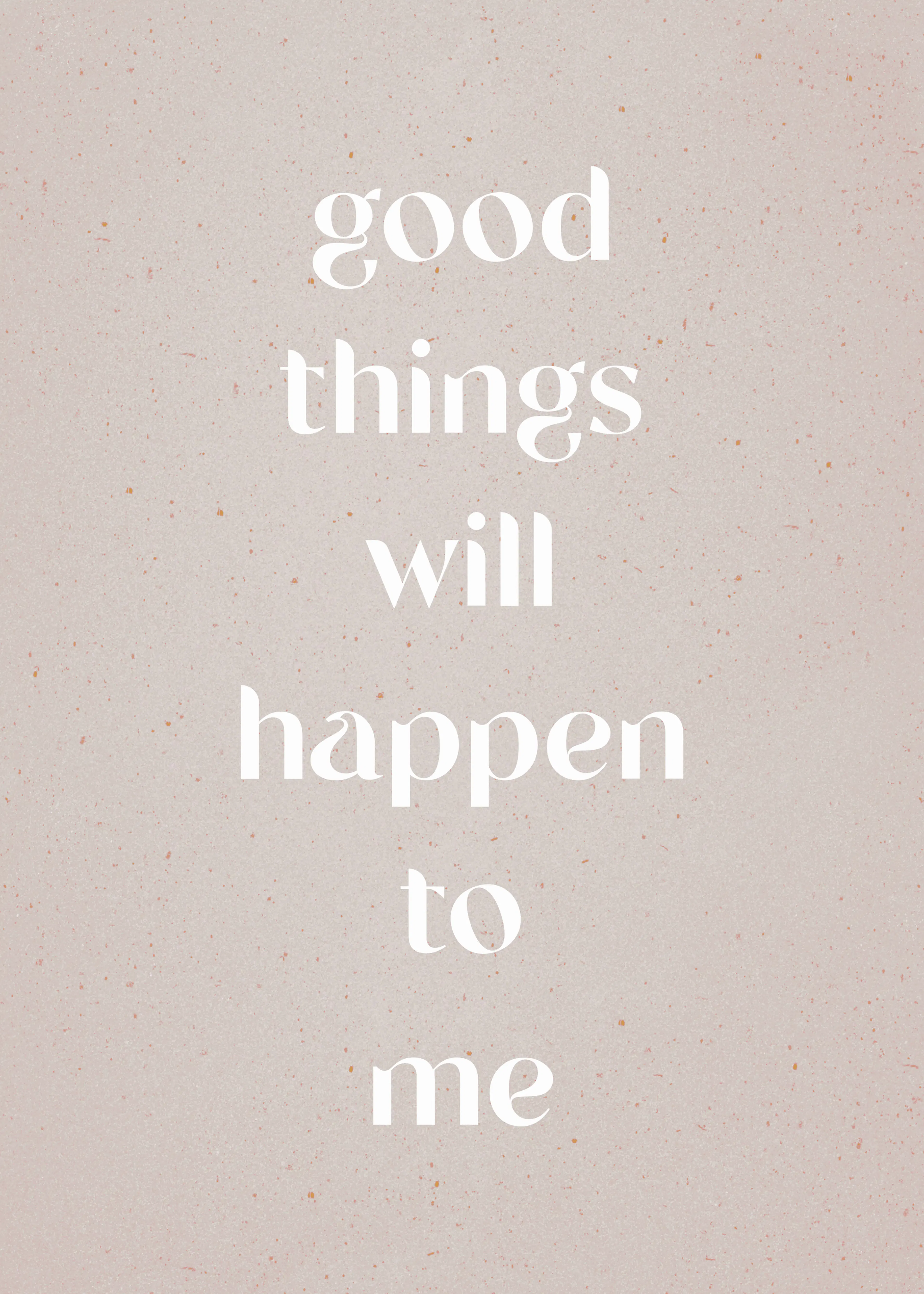 Beige Positive Affirmations Poster 0