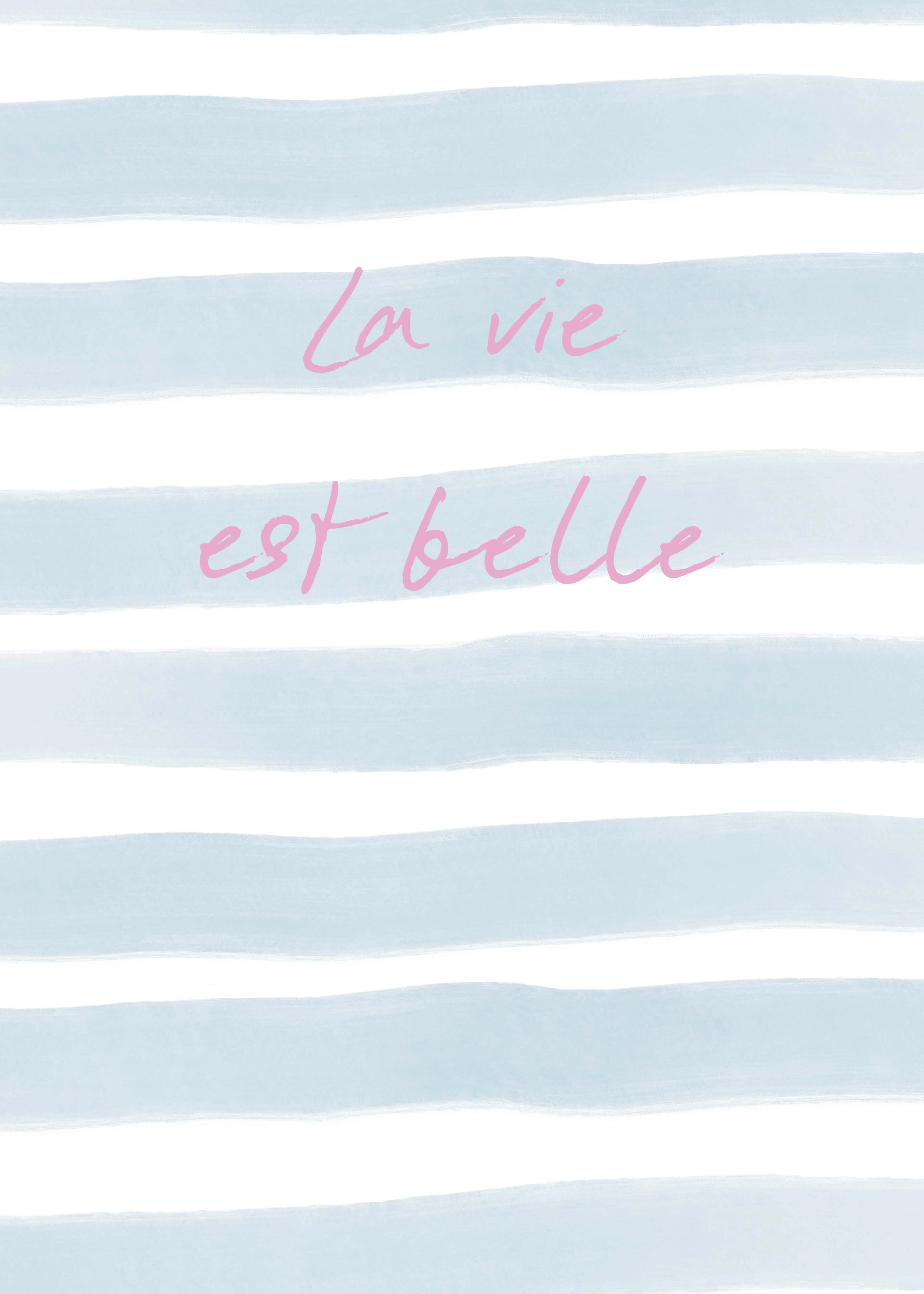 Blue La Vie Est Belle Poster 0