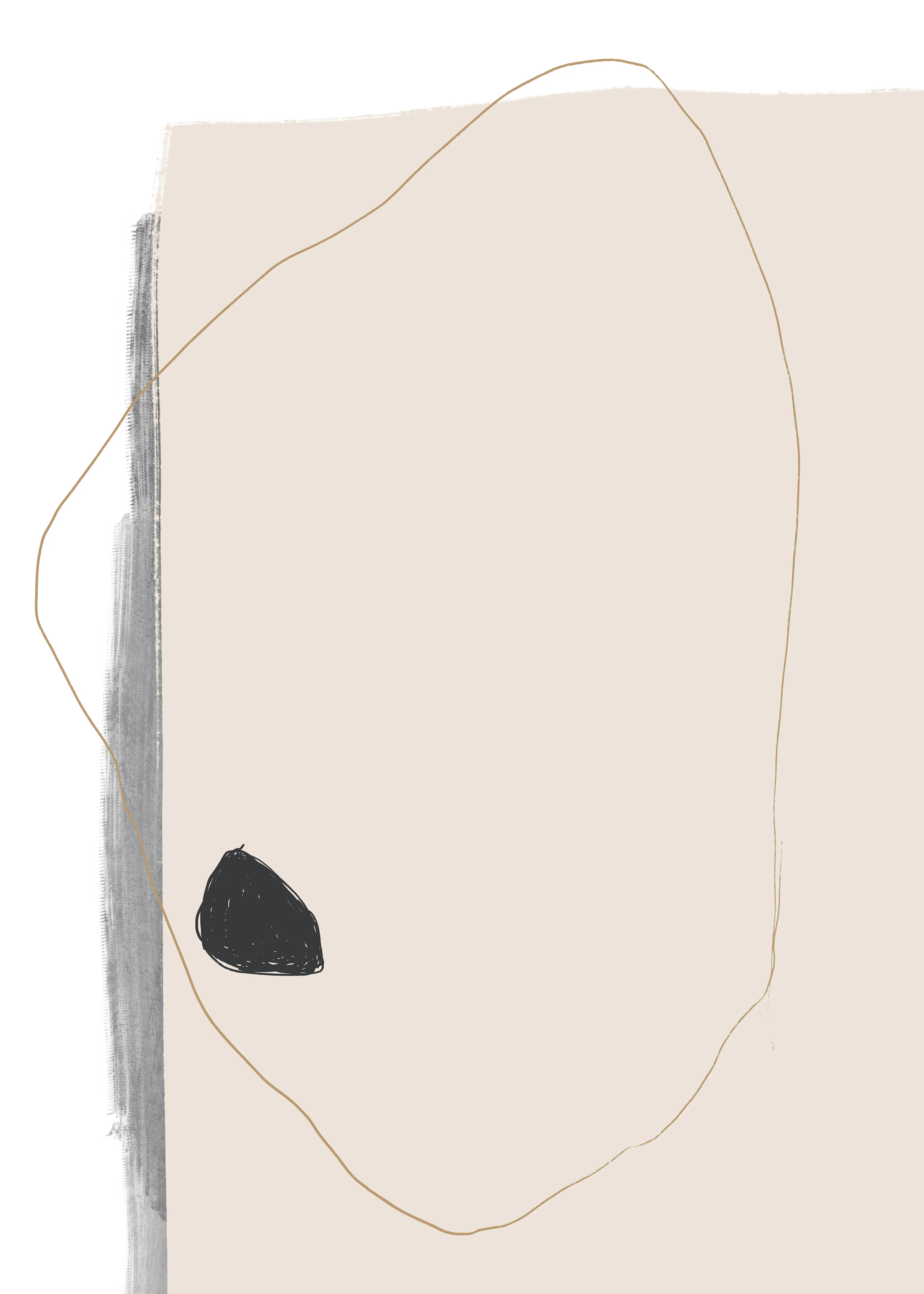 Formas Minimalistas Beige Póster 0
