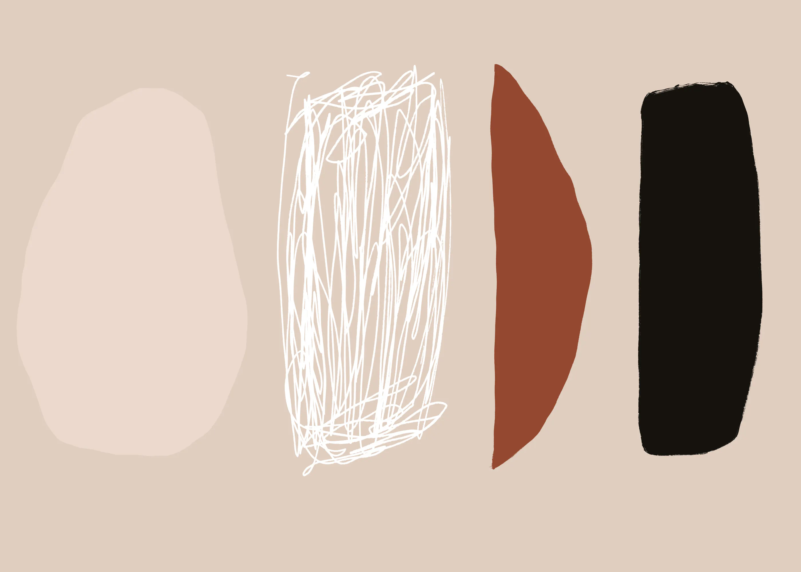 Beige Erdtöne Poster 0