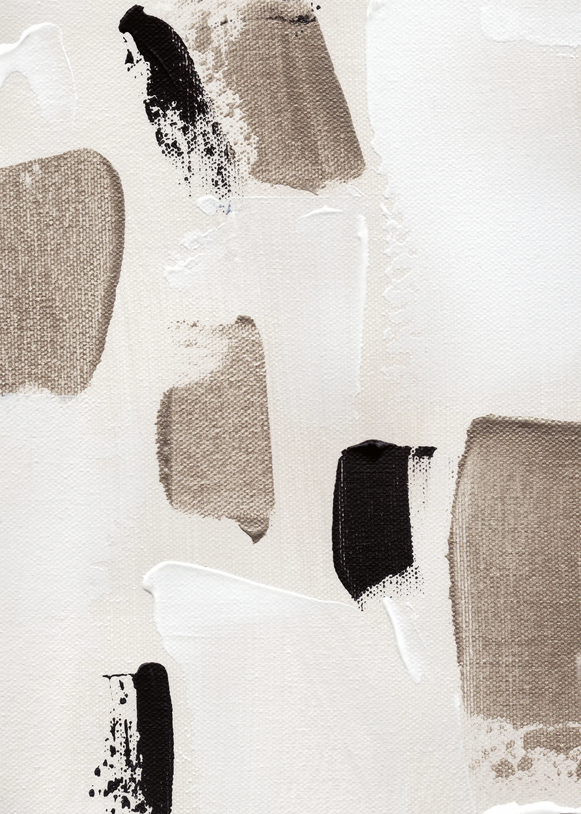Warme Beige Pinselstriche Poster 0