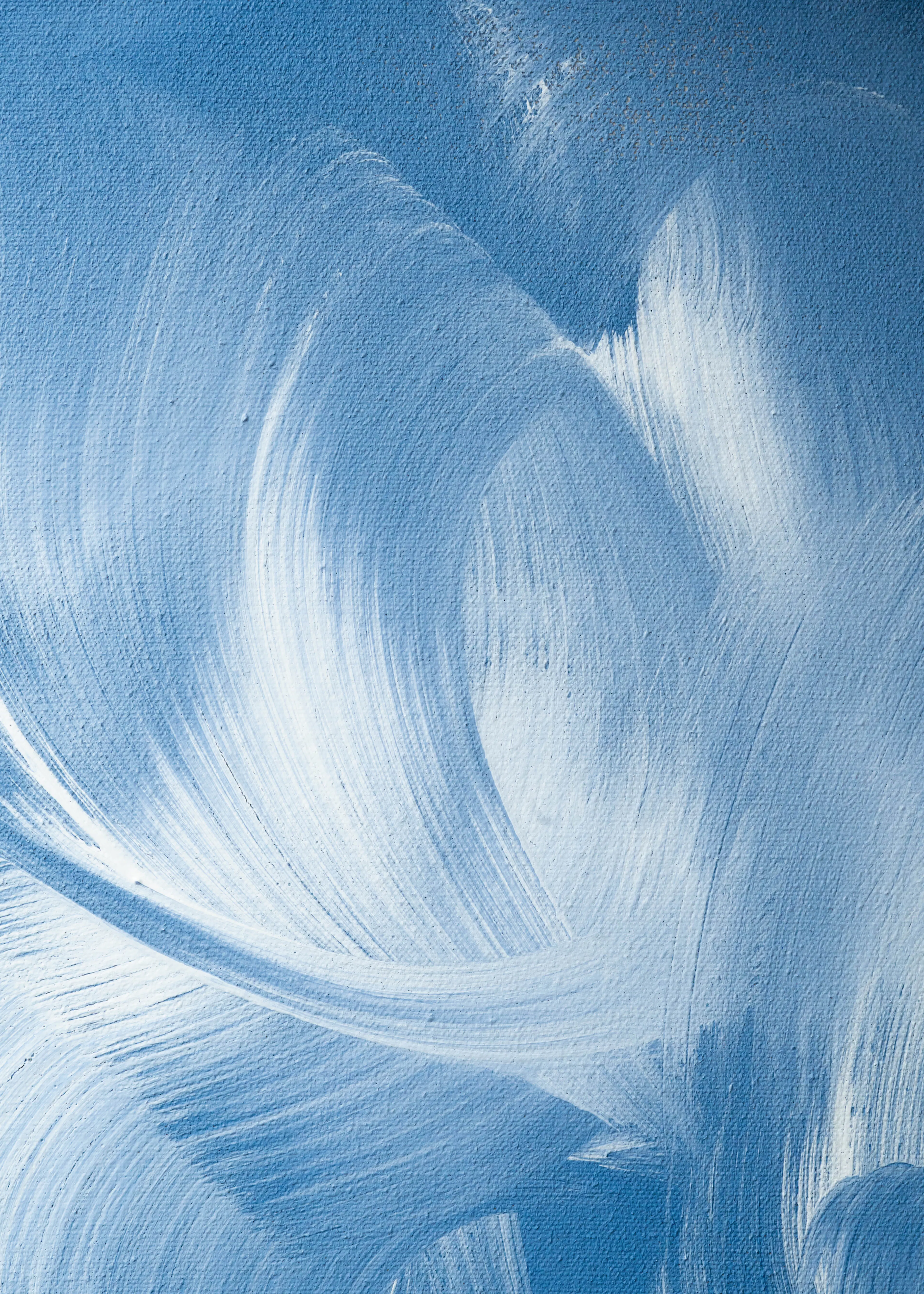 White Blue Swirl Poster 0