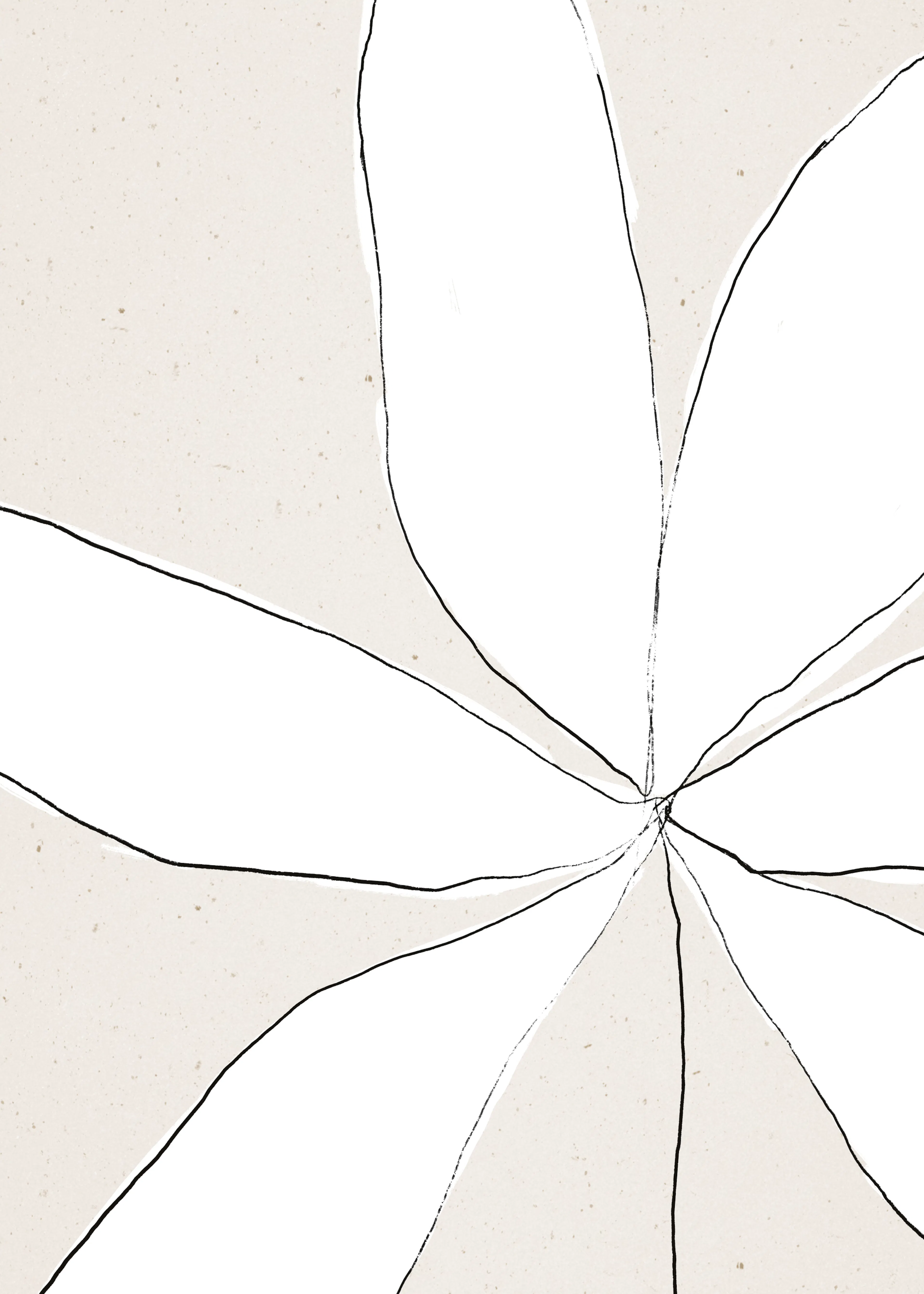 Light Beige Abstract Leaf Poster 0