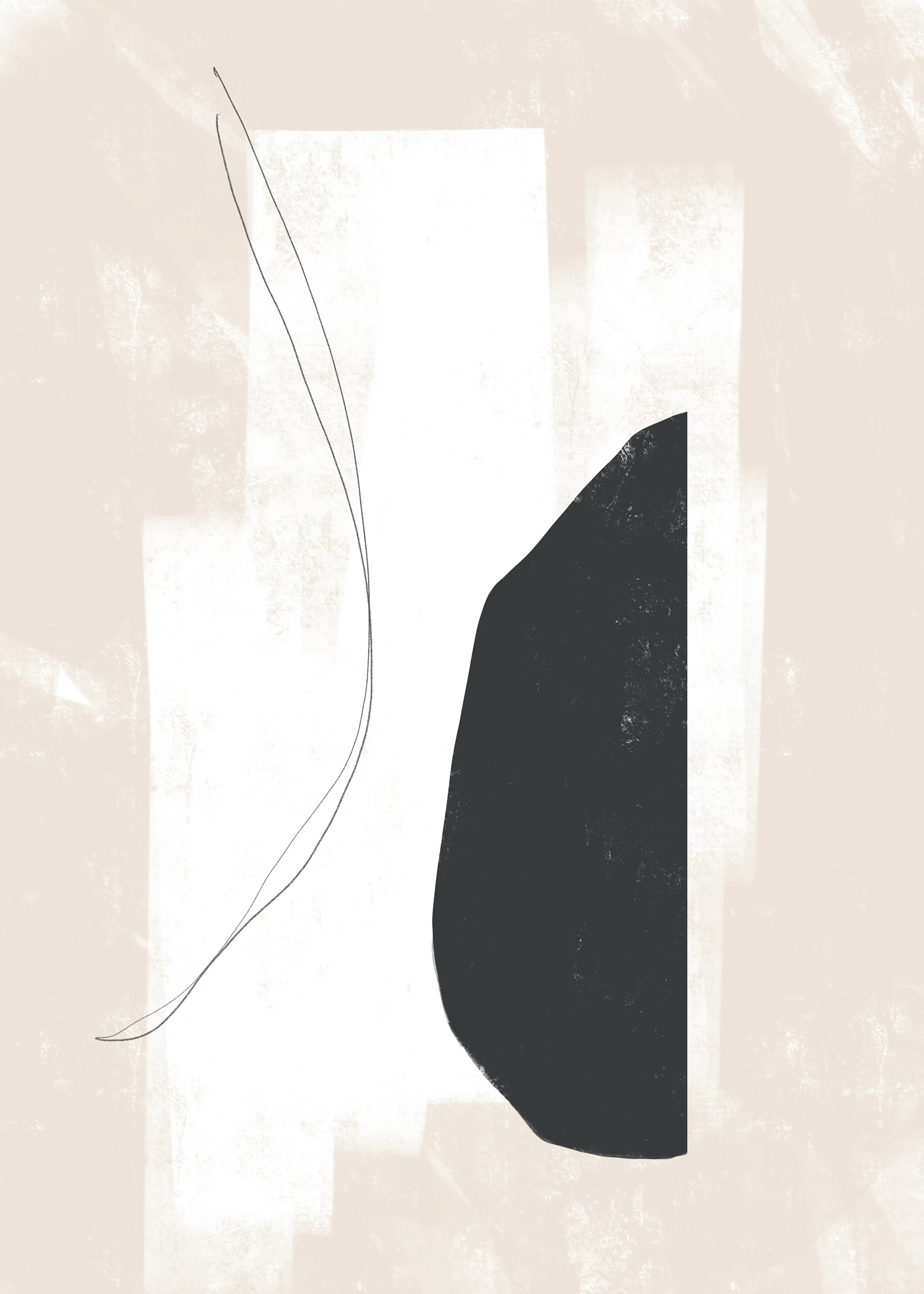 Black Minimalist Abstract Poster 0