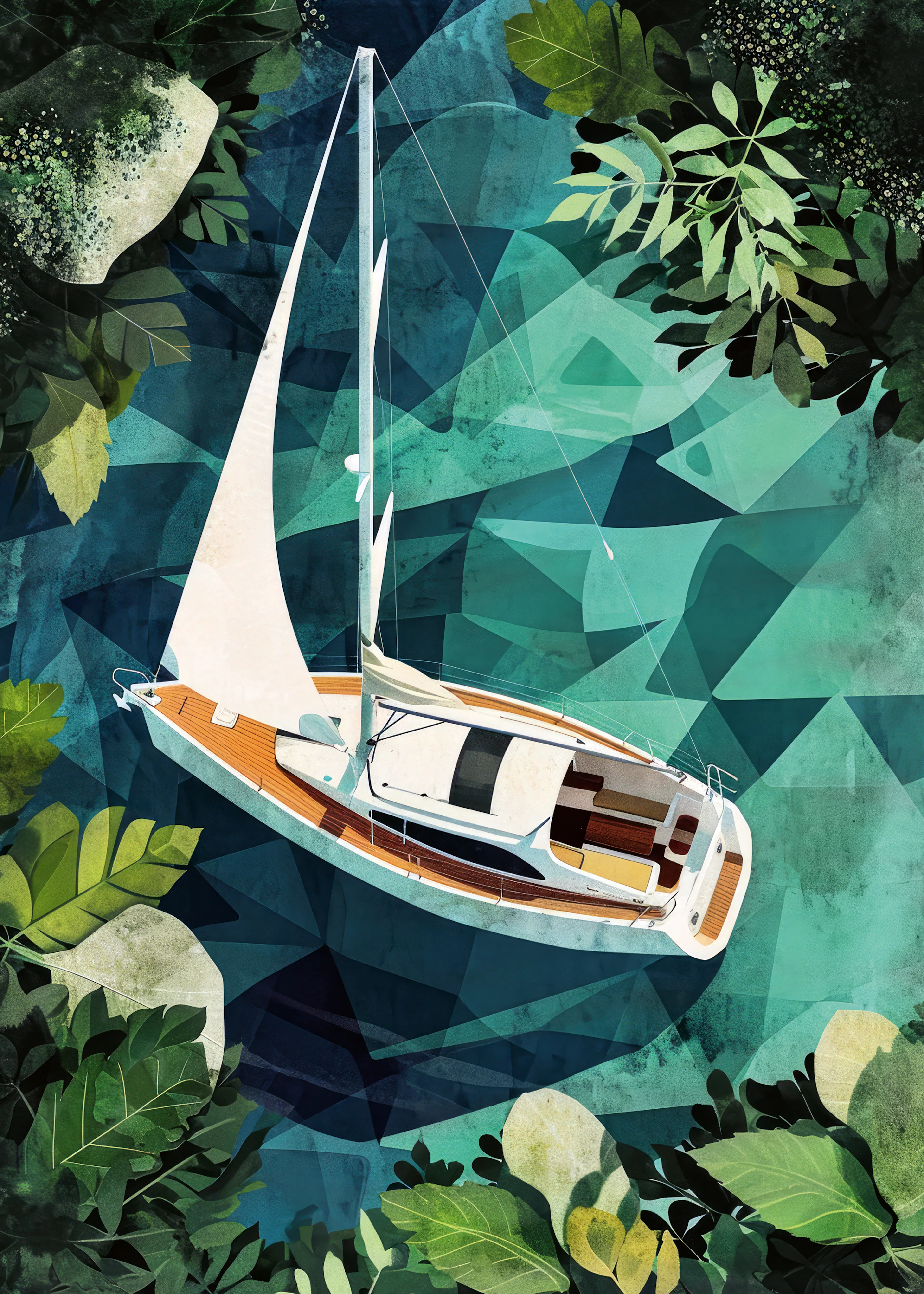 Blue Sailing Escape Poster 0