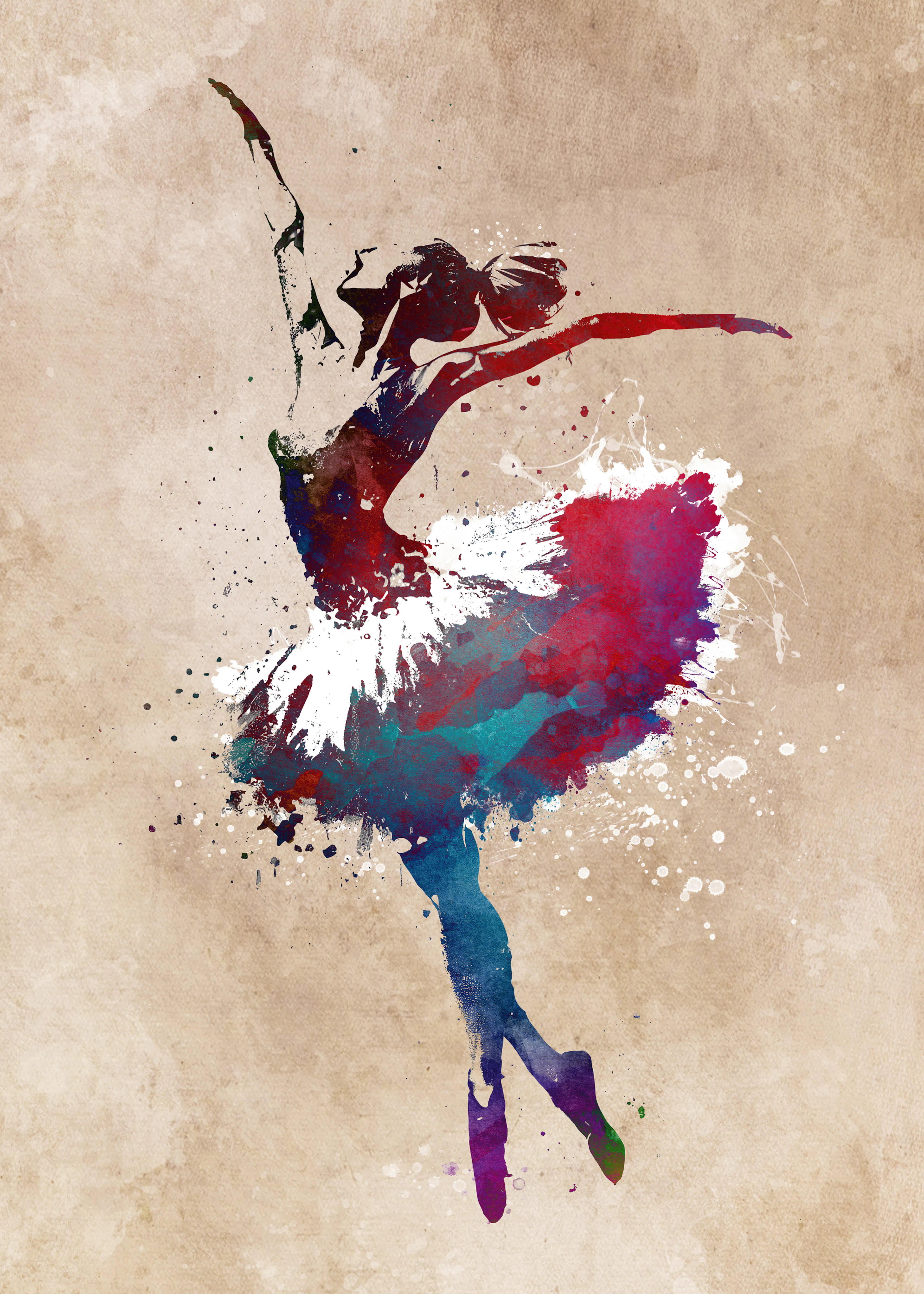Red Graceful Ballet Poster 0