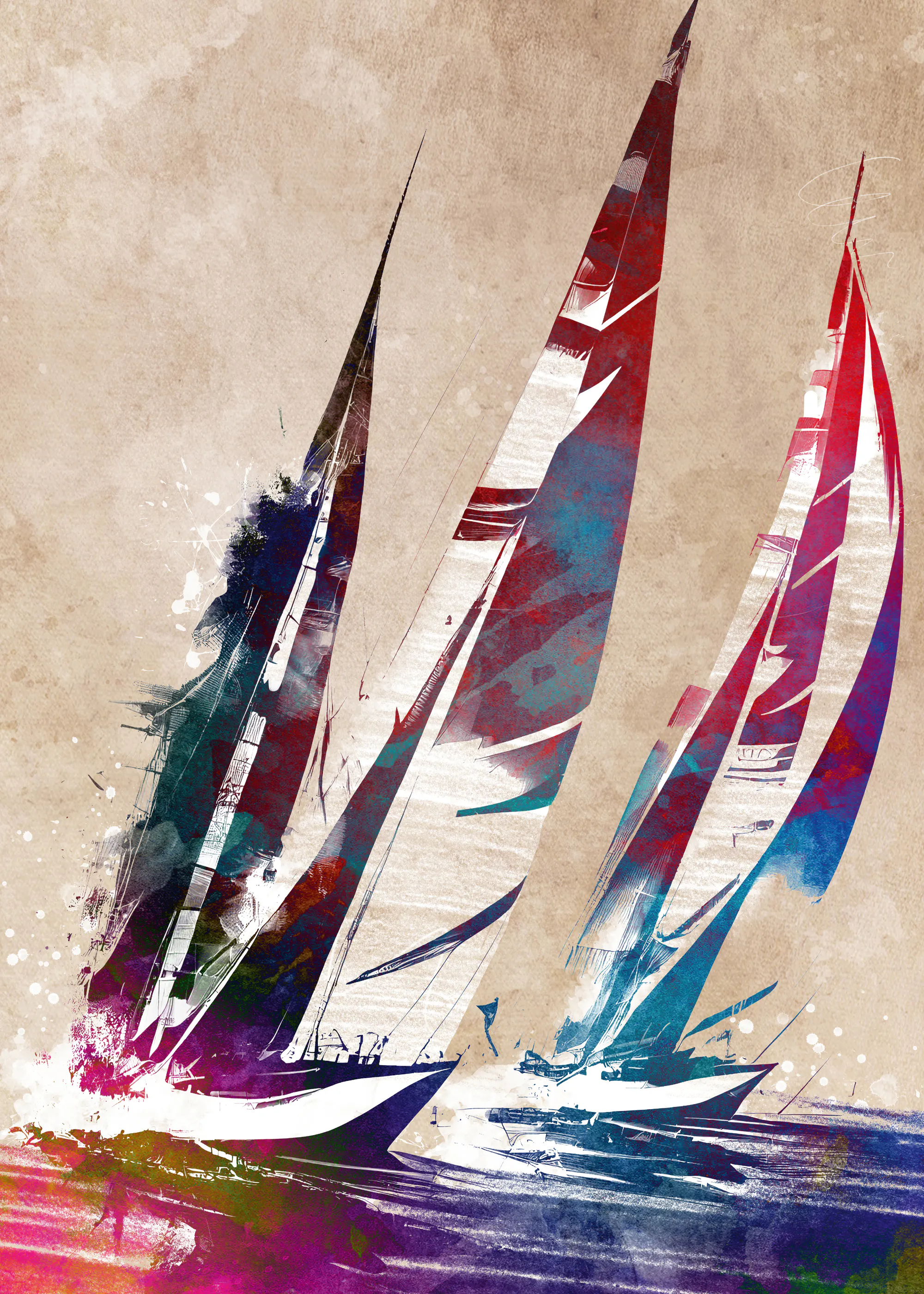Sailboat Race Poster 0
