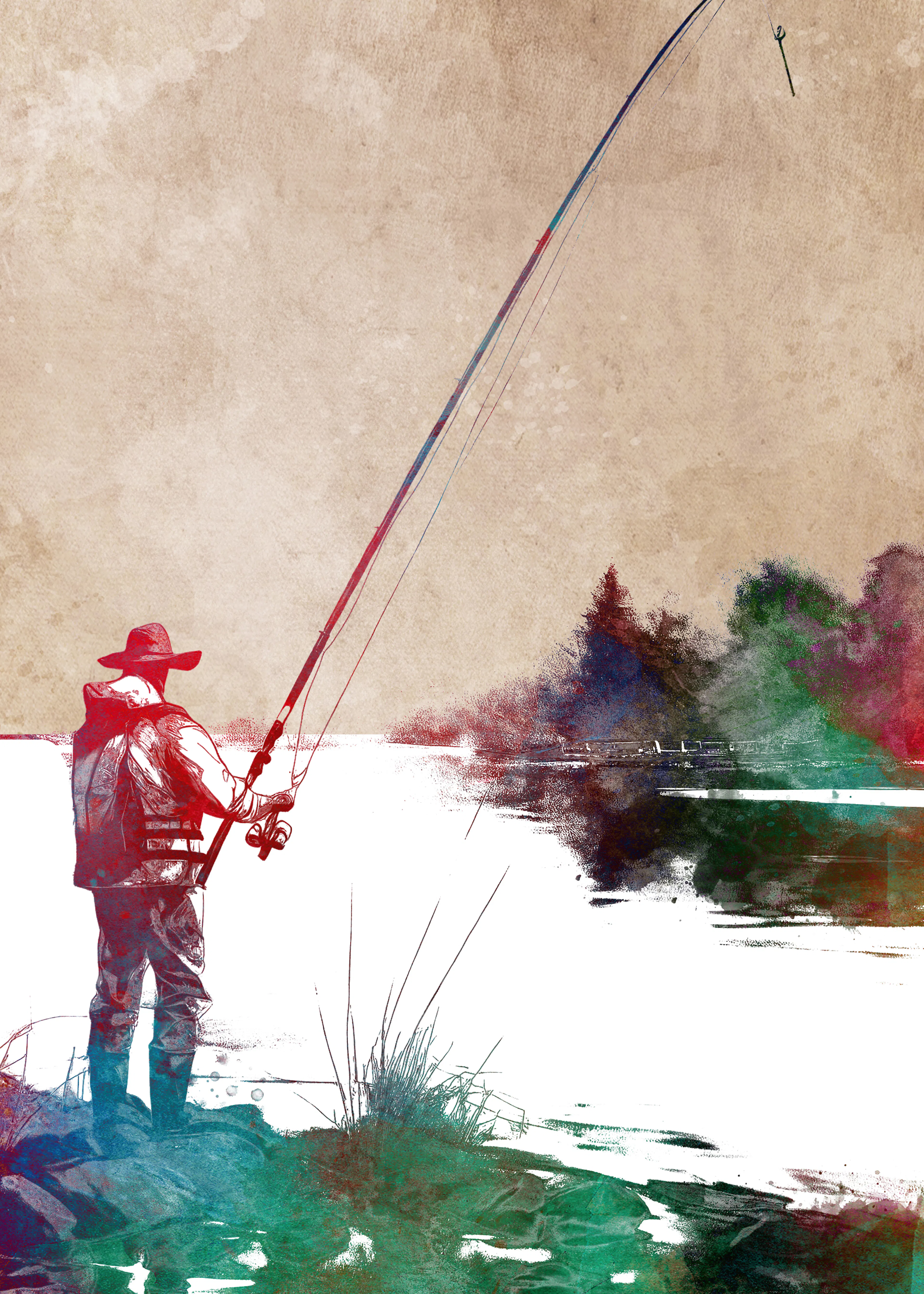 Serene Fishing Poster 0