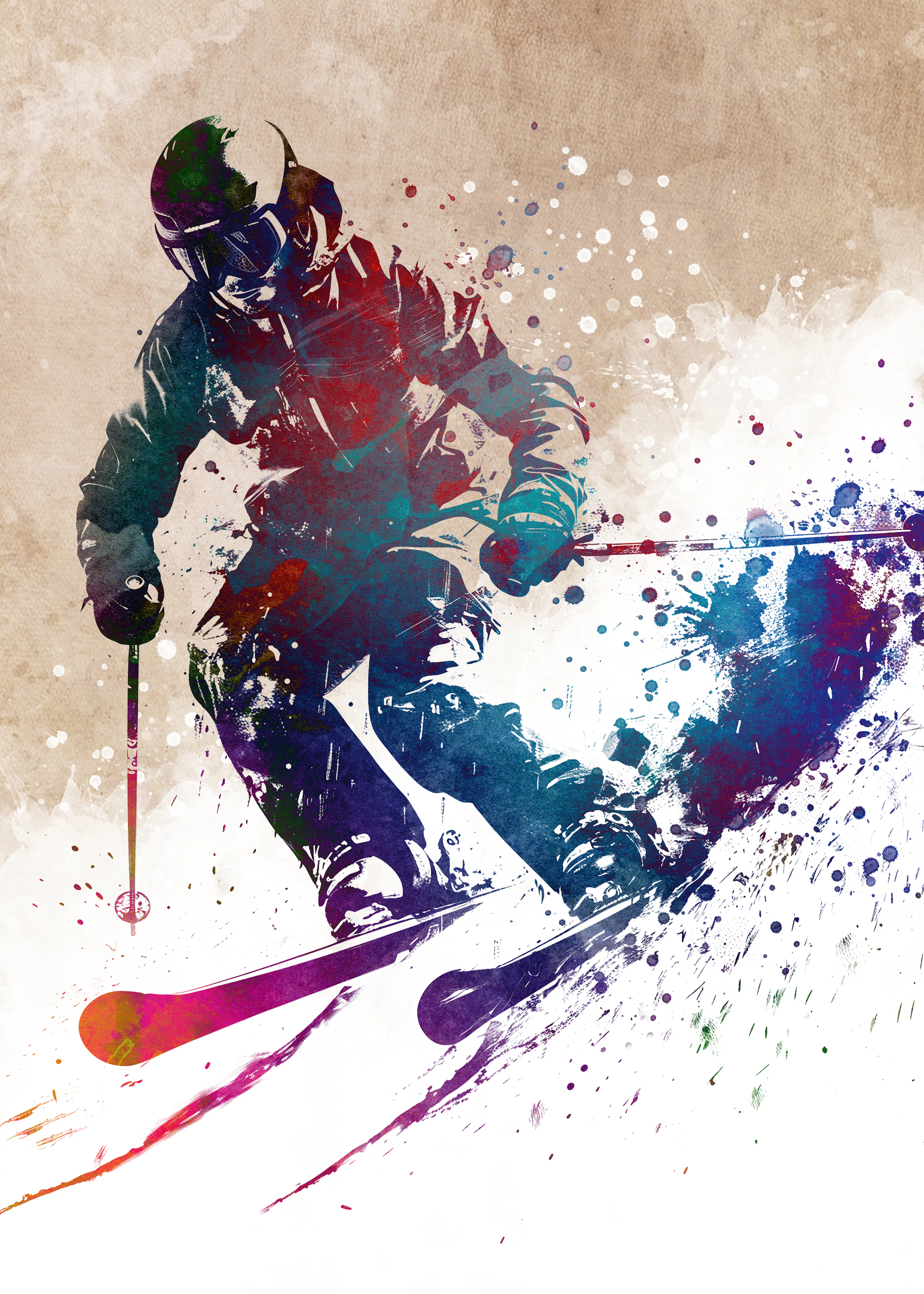 Dynamic Skier Poster 0