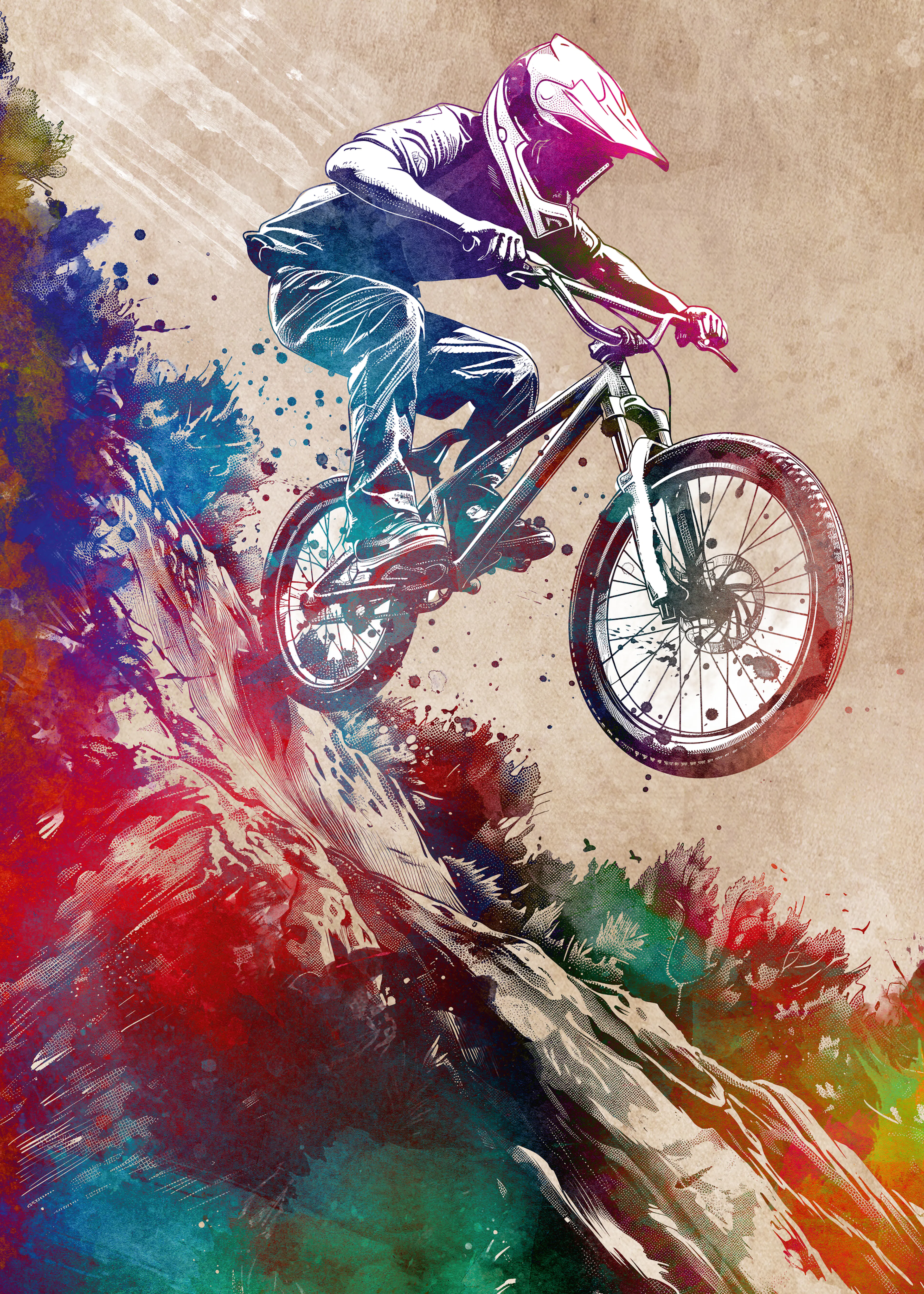 Color Splash Rider Poster 0