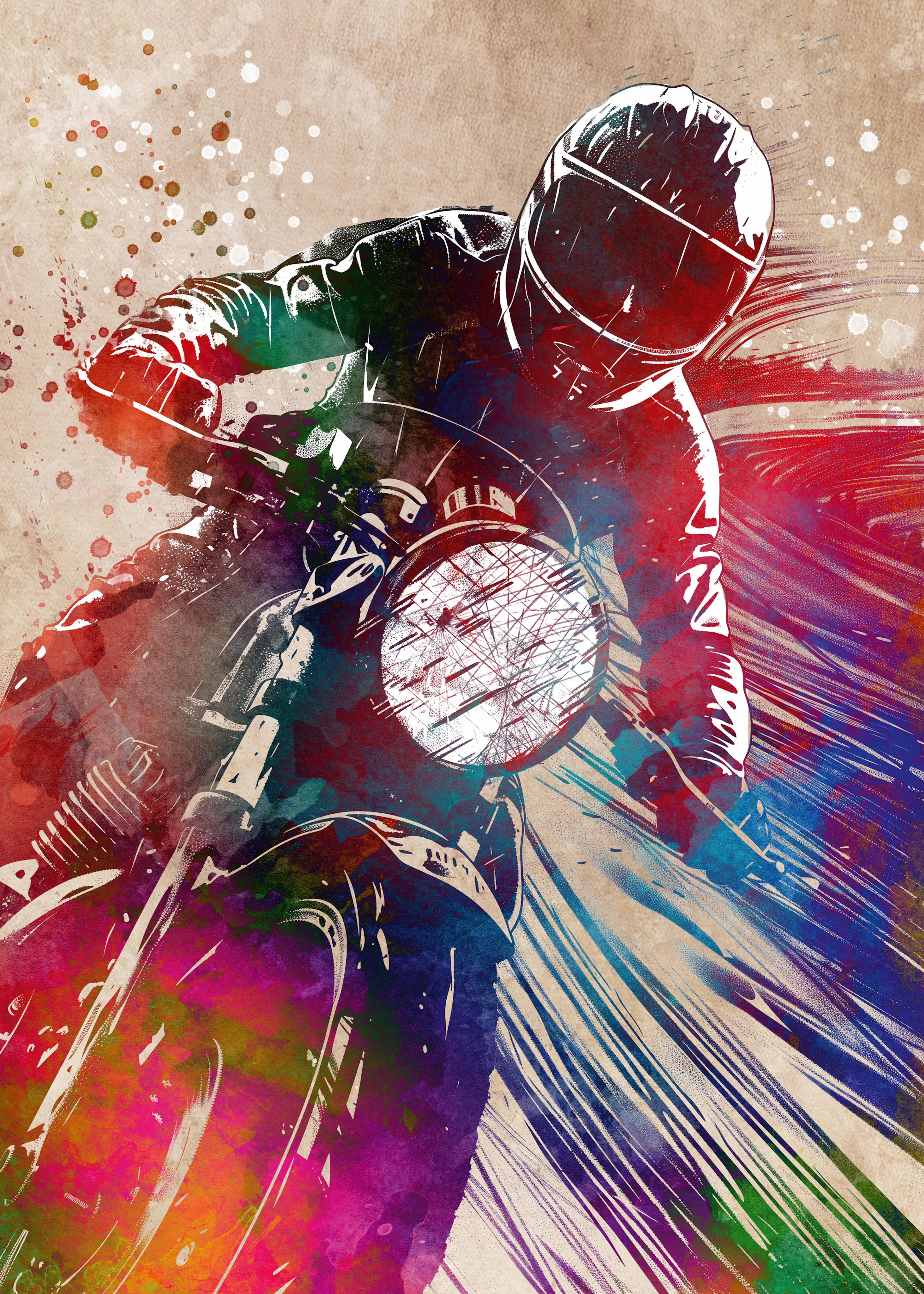 Colorful Biker Poster 0
