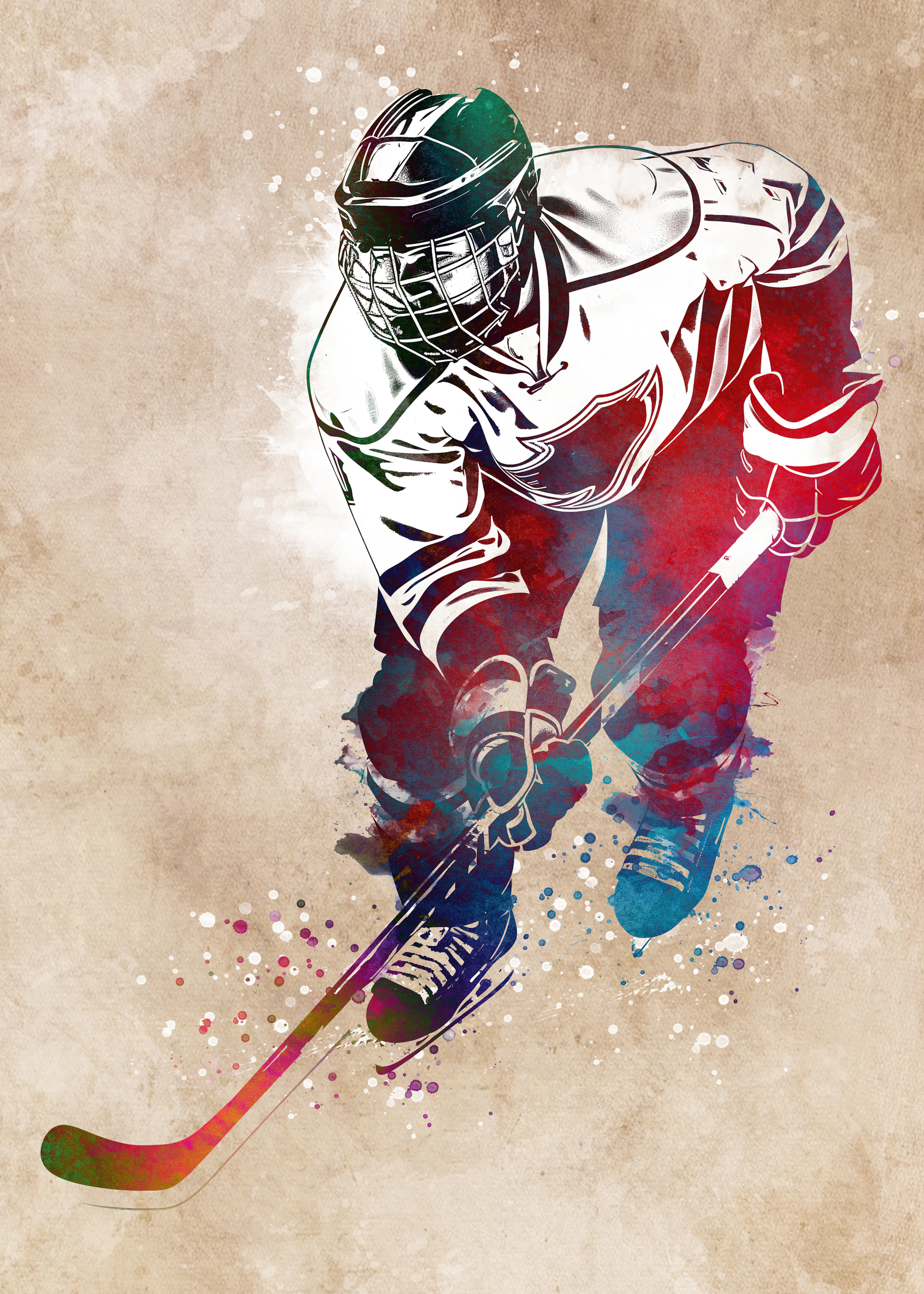 Green Dynamic Hockey Poster 0