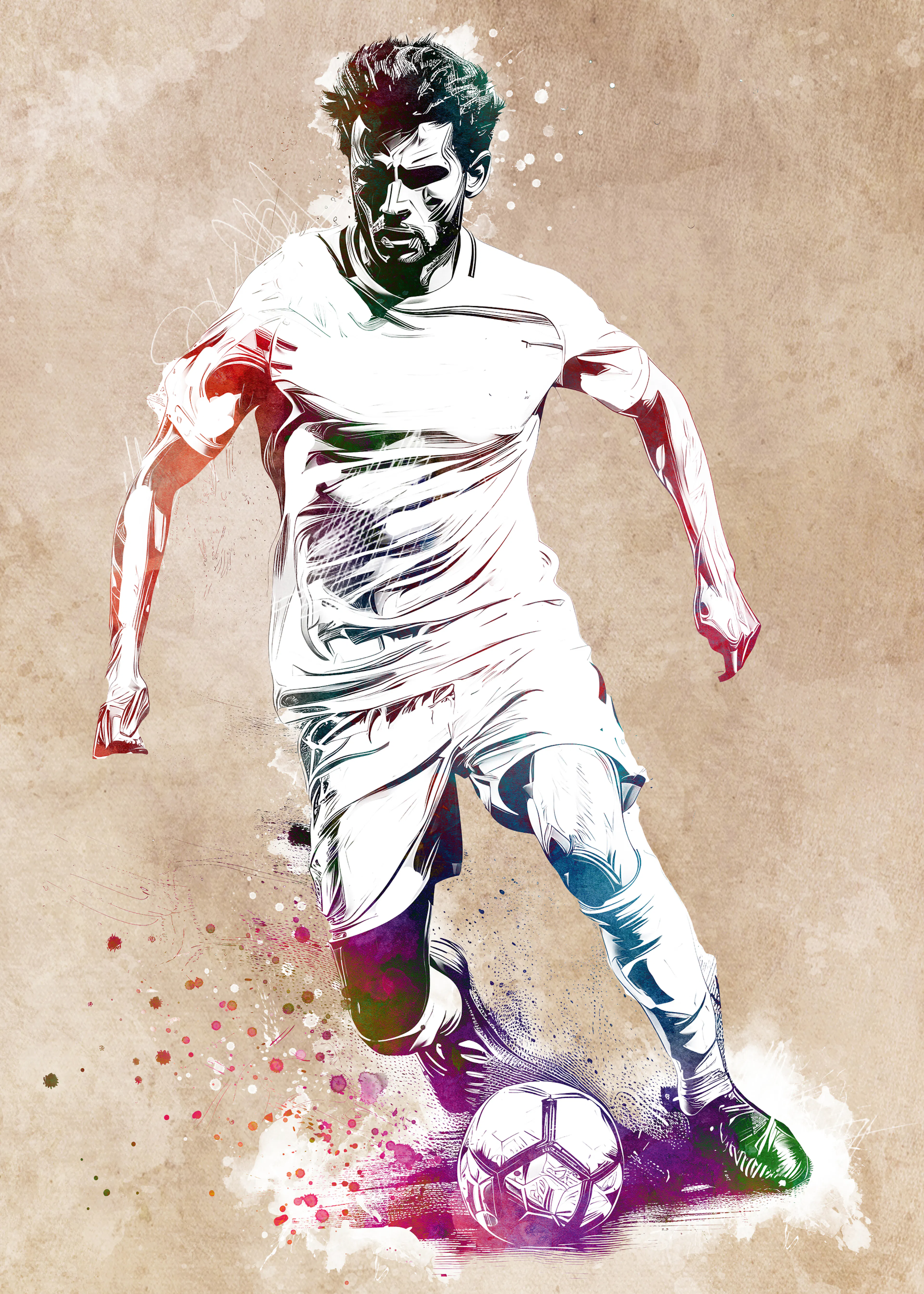 White Dynamic Soccer Poster 0