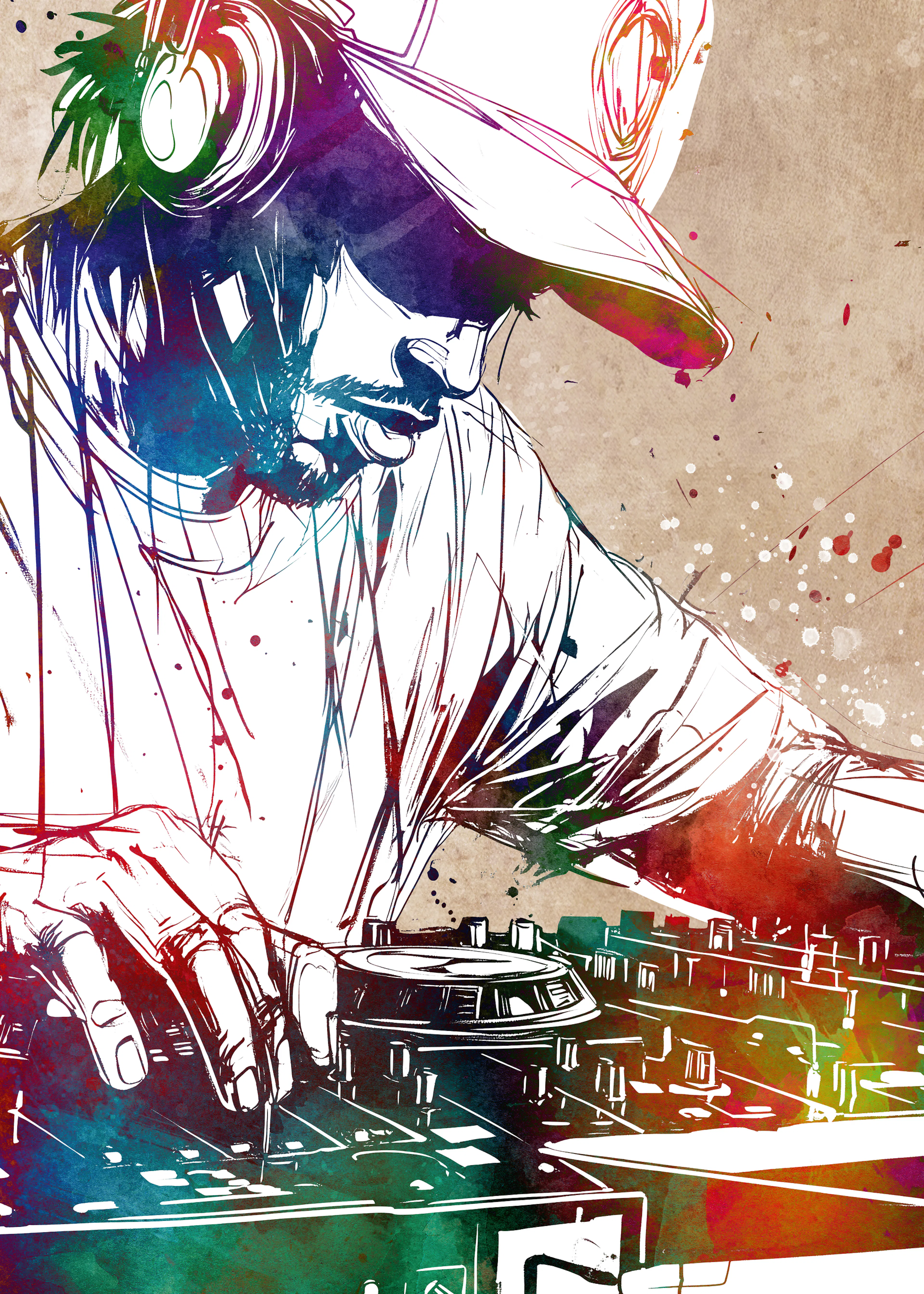 Vibrant Dj Poster 0
