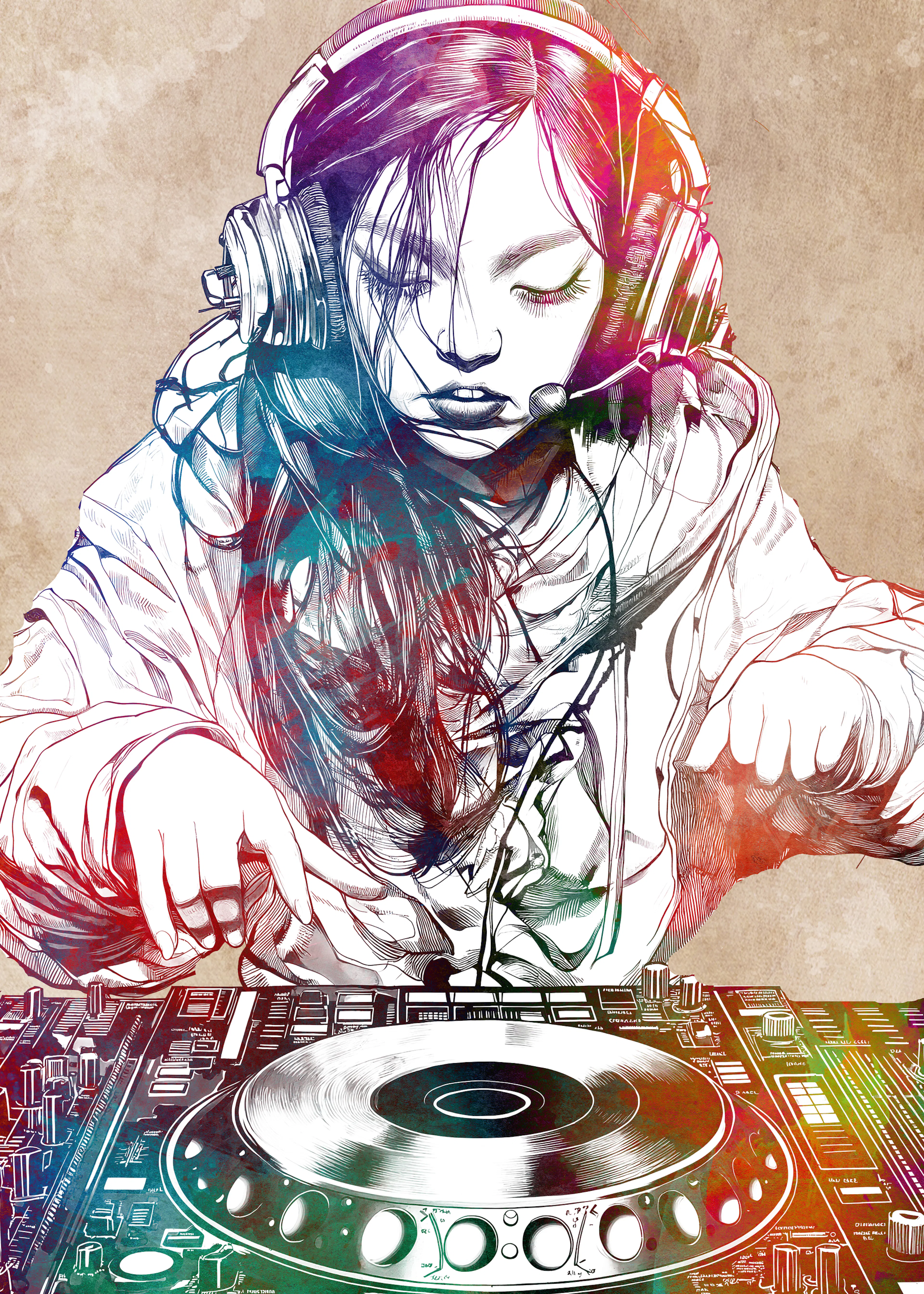 Purple Vibrant Dj Poster 0