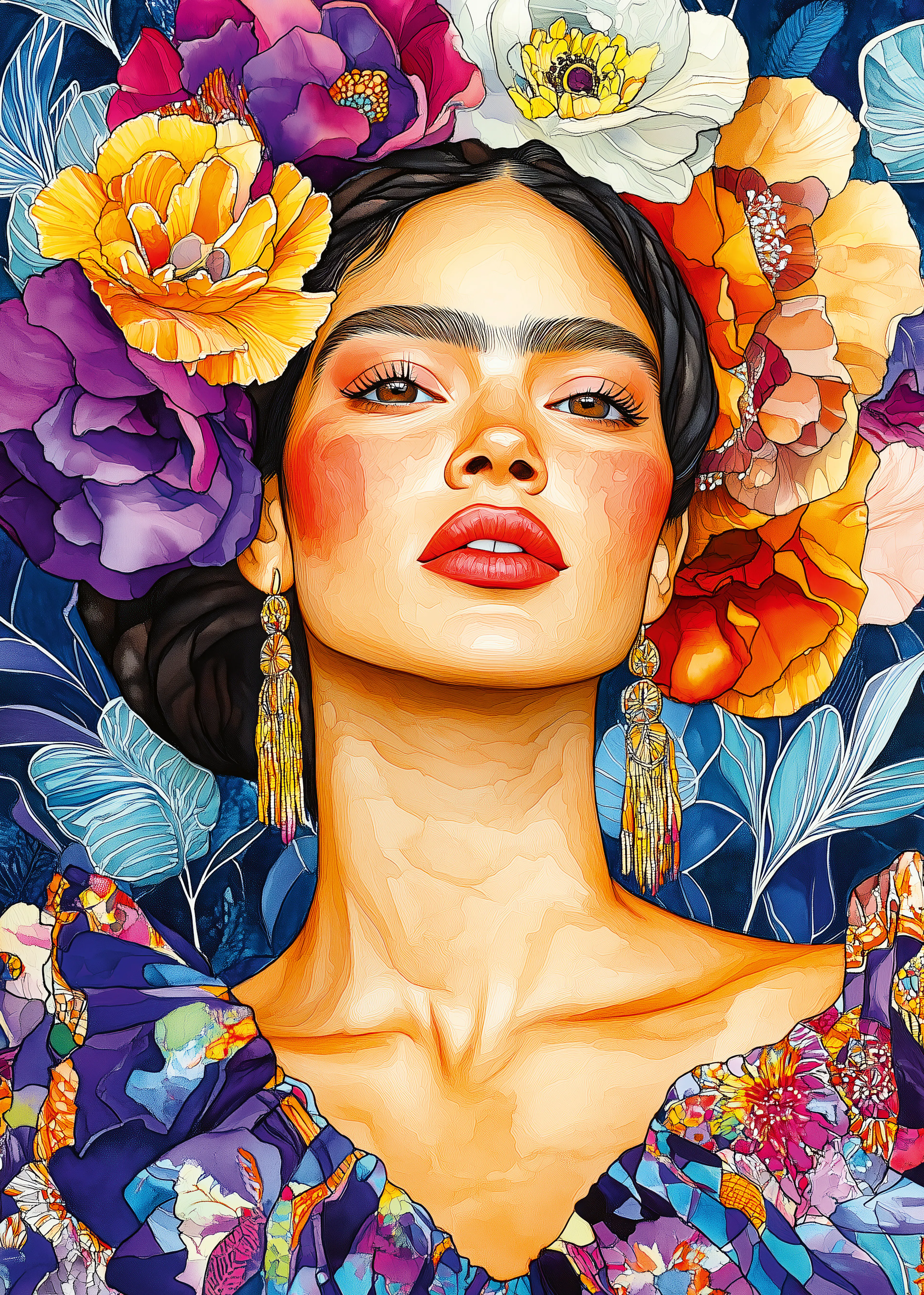 Radiant Coral Bloom Poster 0